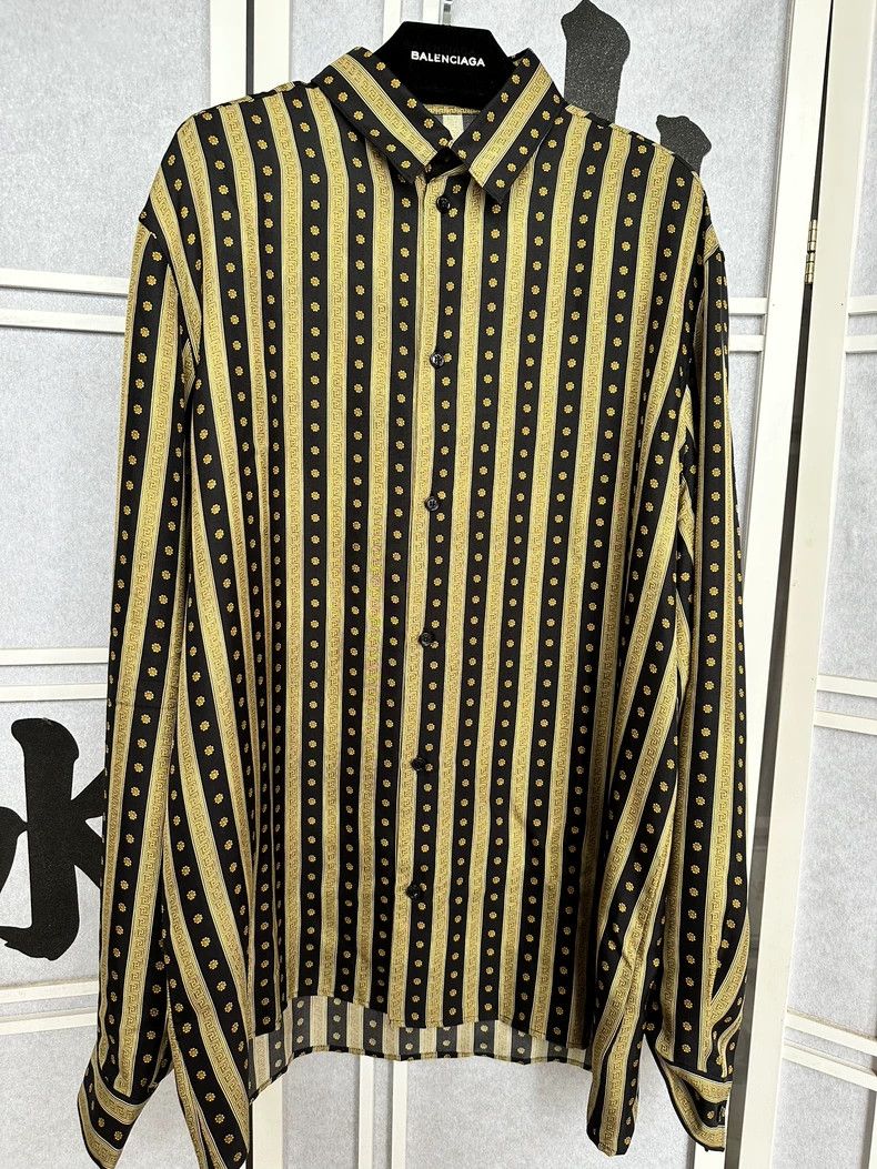 Versace Versace Classic Greek pattern black and gold mulberry silk Size US L / EU 52-54 / 3 - 1 Thumbnail
