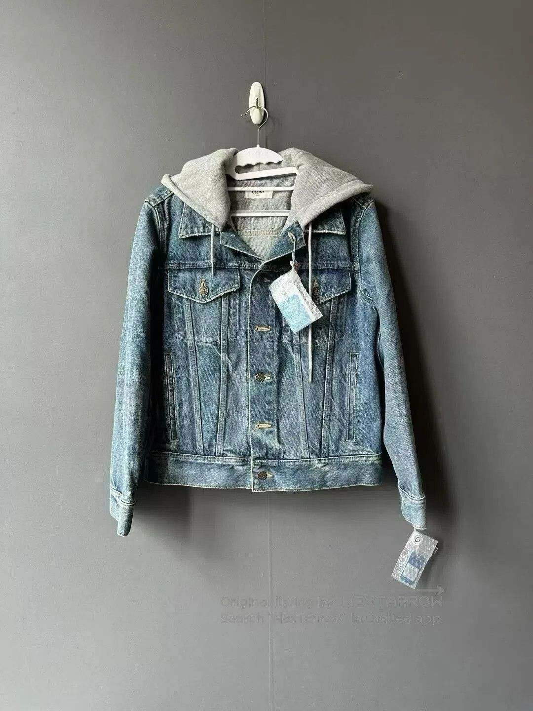 Celine Celine Hooded Denim Jacket. Size XS / US 0-2 / IT 36-38 - 1 Thumbnail