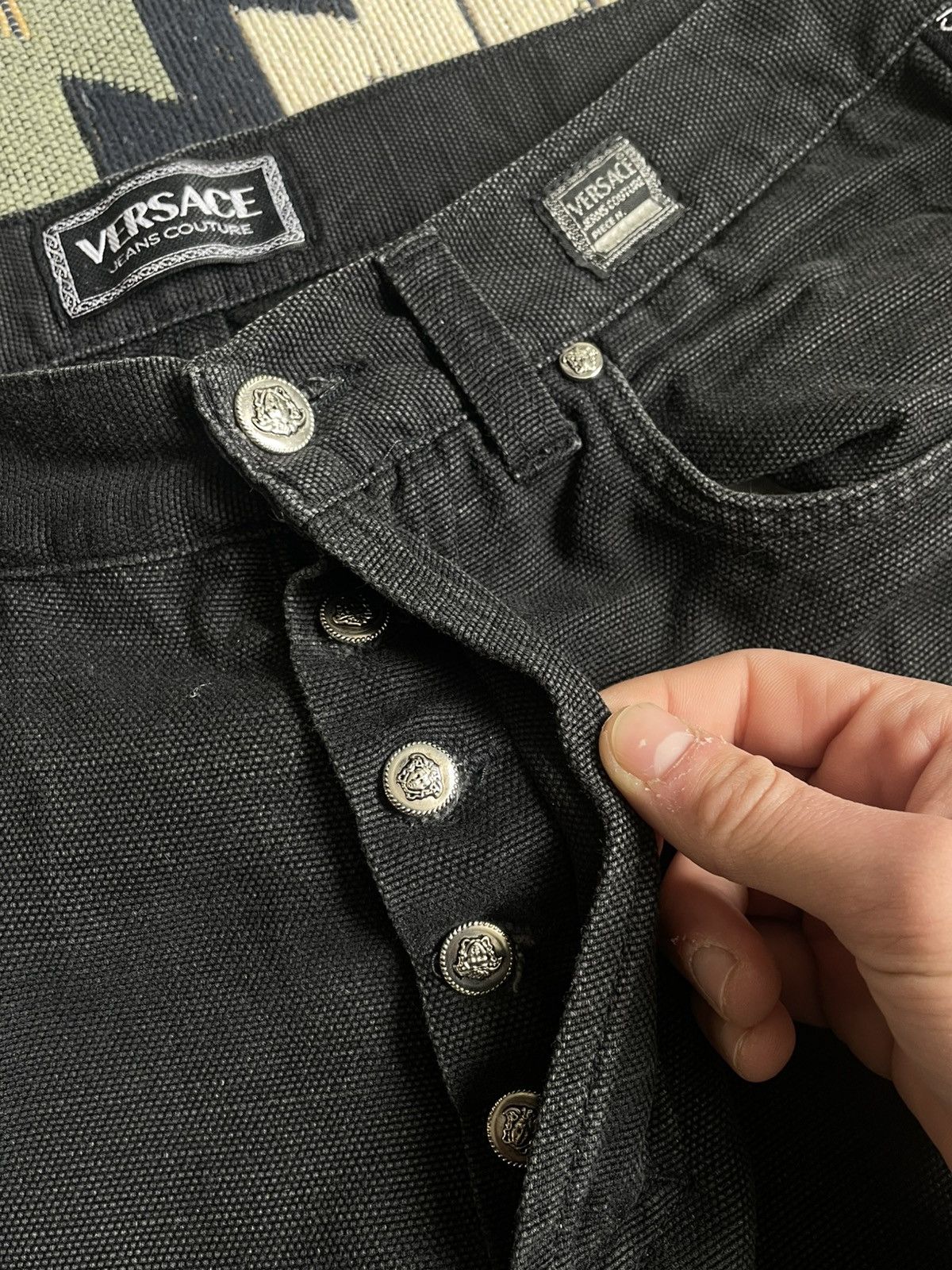 Versace × Vintage Vintage Versace Jeans Couture Logo Pants Size US 36 / EU 52 - 10 Thumbnail