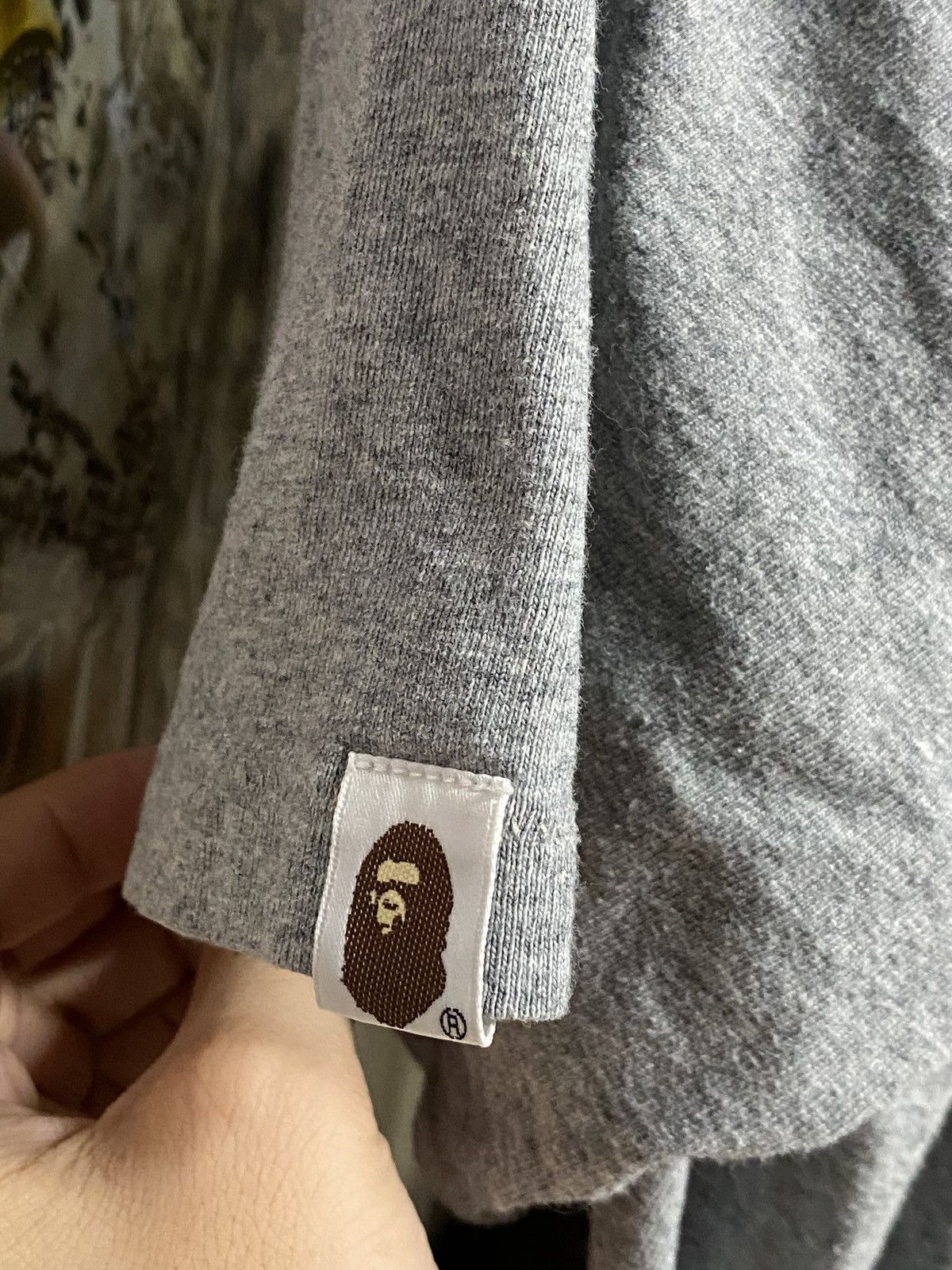Bape A Bathing Ape Grey Bape College T-Shirt Size Fits Medium Size US M / EU 48-50 / 2 - 5 Thumbnail