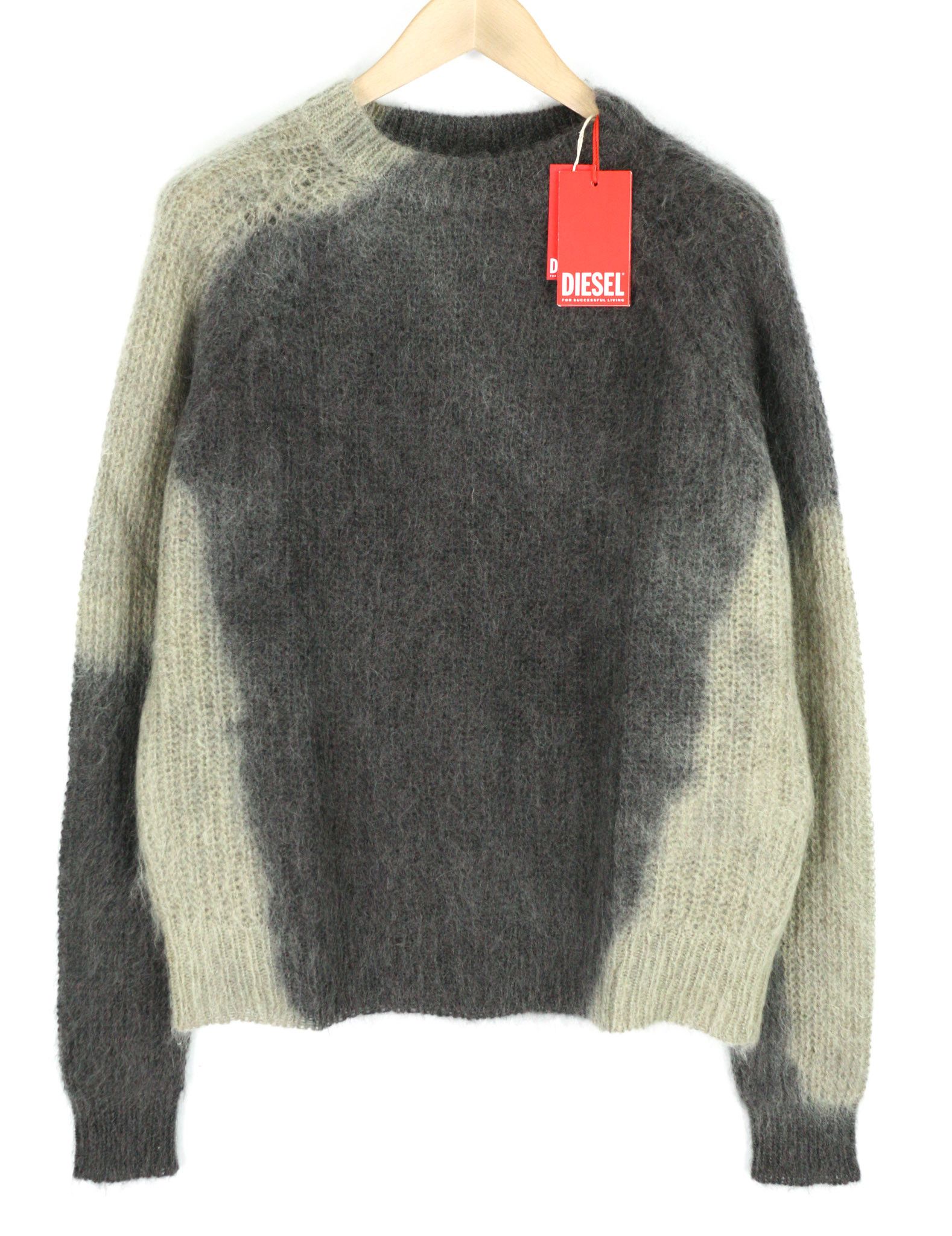K-OSIMO M Mohair Wool Blend Knit Grey Jumper 40143