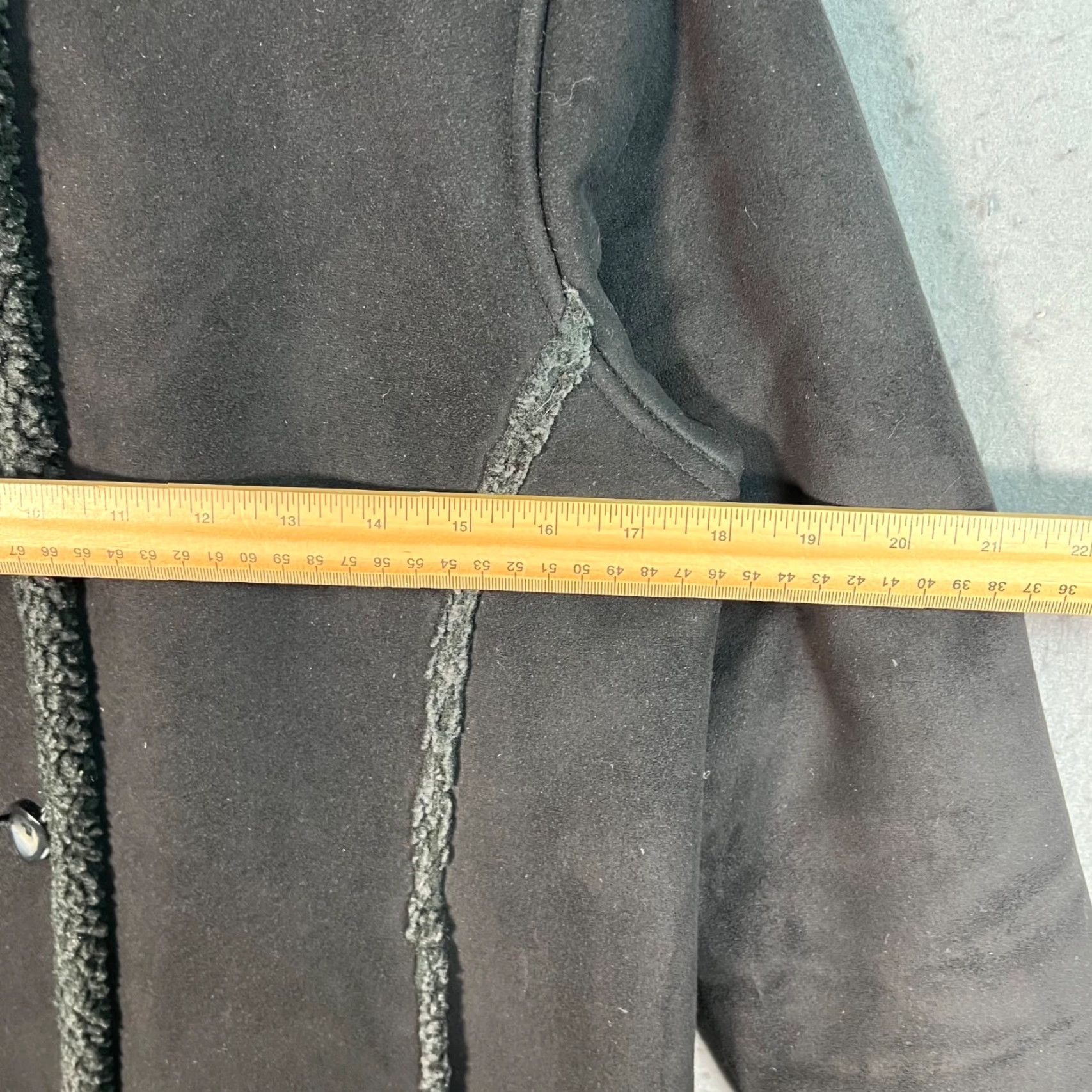 Vintage L.L. Bean Coat XS Black Faux Fur Shearling Trim Long Womens Size XS / US 0-2 / IT 36-38 - 5 Thumbnail
