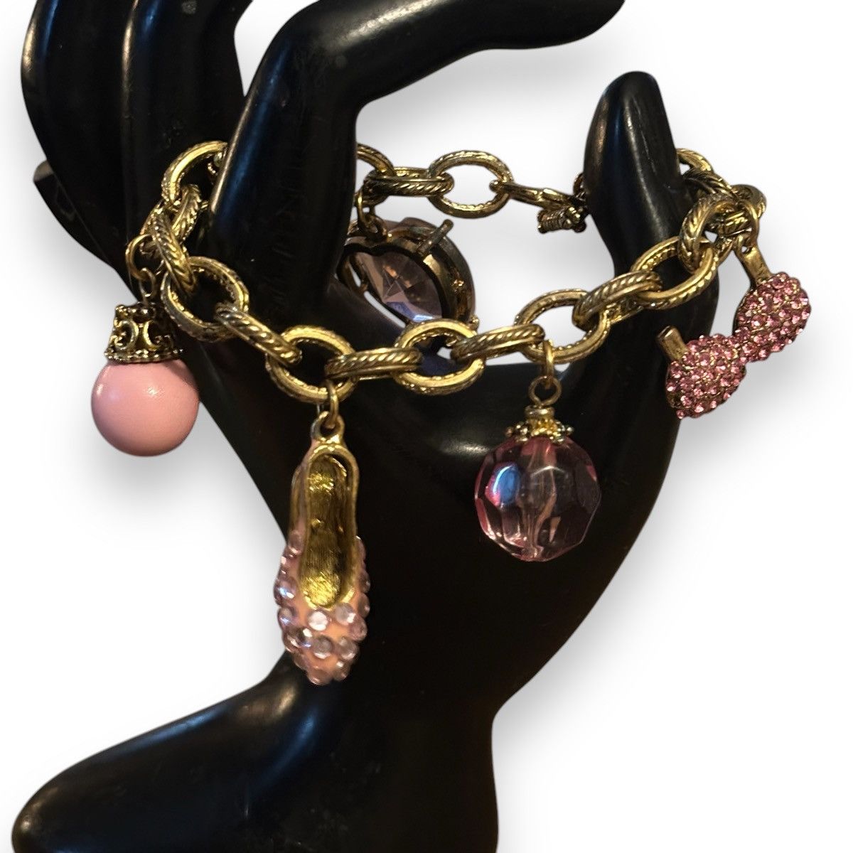 Other Gold and pink charm bracelet Size ONE SIZE - 2 Thumbnail