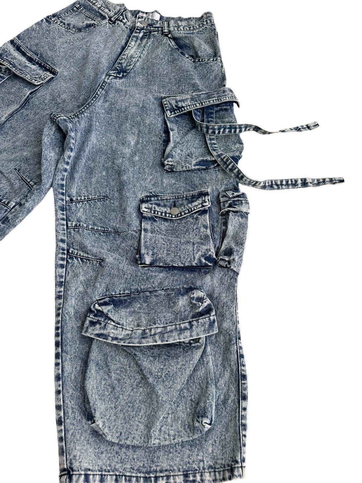 JNCO × Japanese Brand Streetwear Adrer Asid Wash baggy Multiple Pocket Jeans Size US 29 - 10 Thumbnail