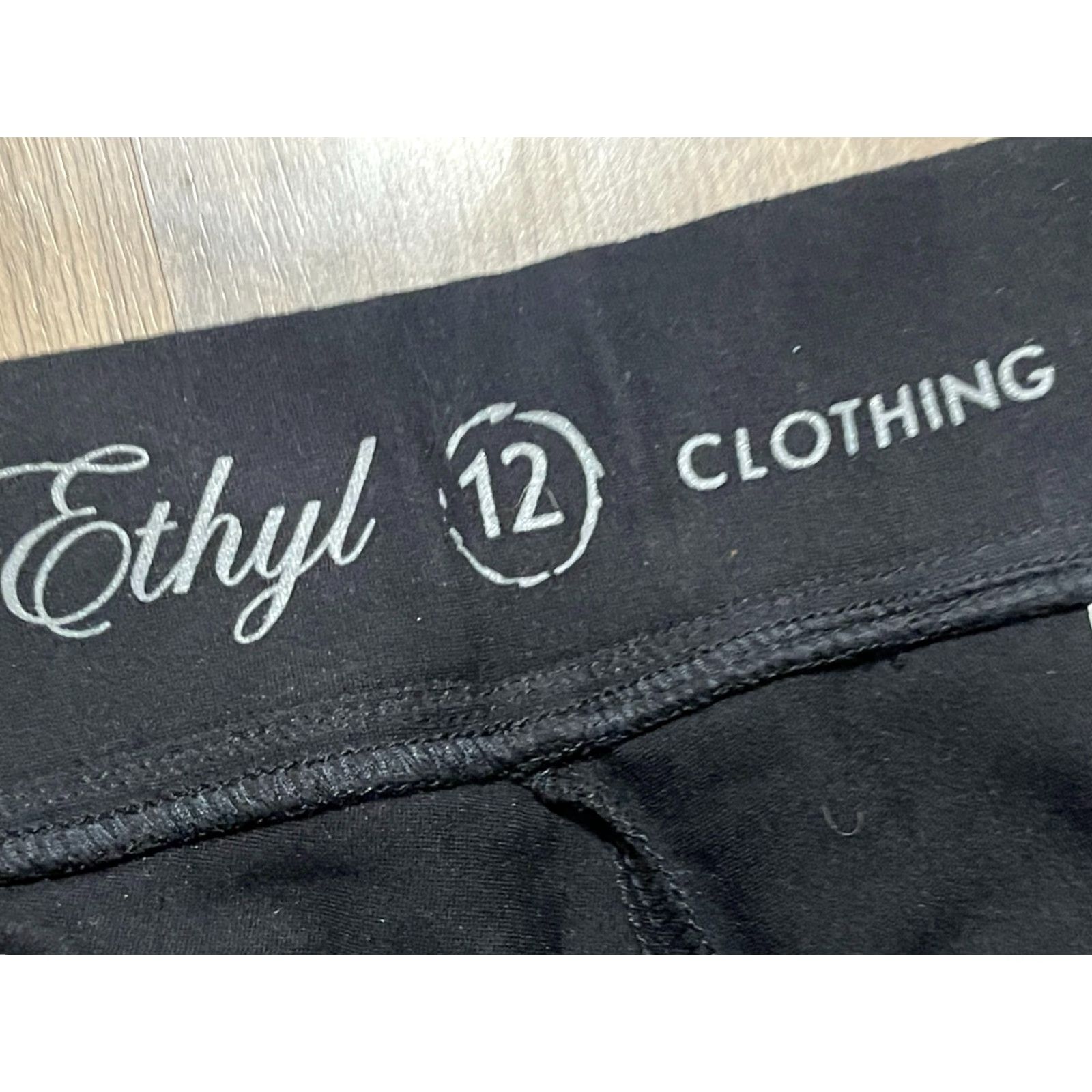 Vintage Ethyl Pants Women's 12 Black Pull On Beads Ankle Size 34" / US 12 / IT 48 - 7 Thumbnail