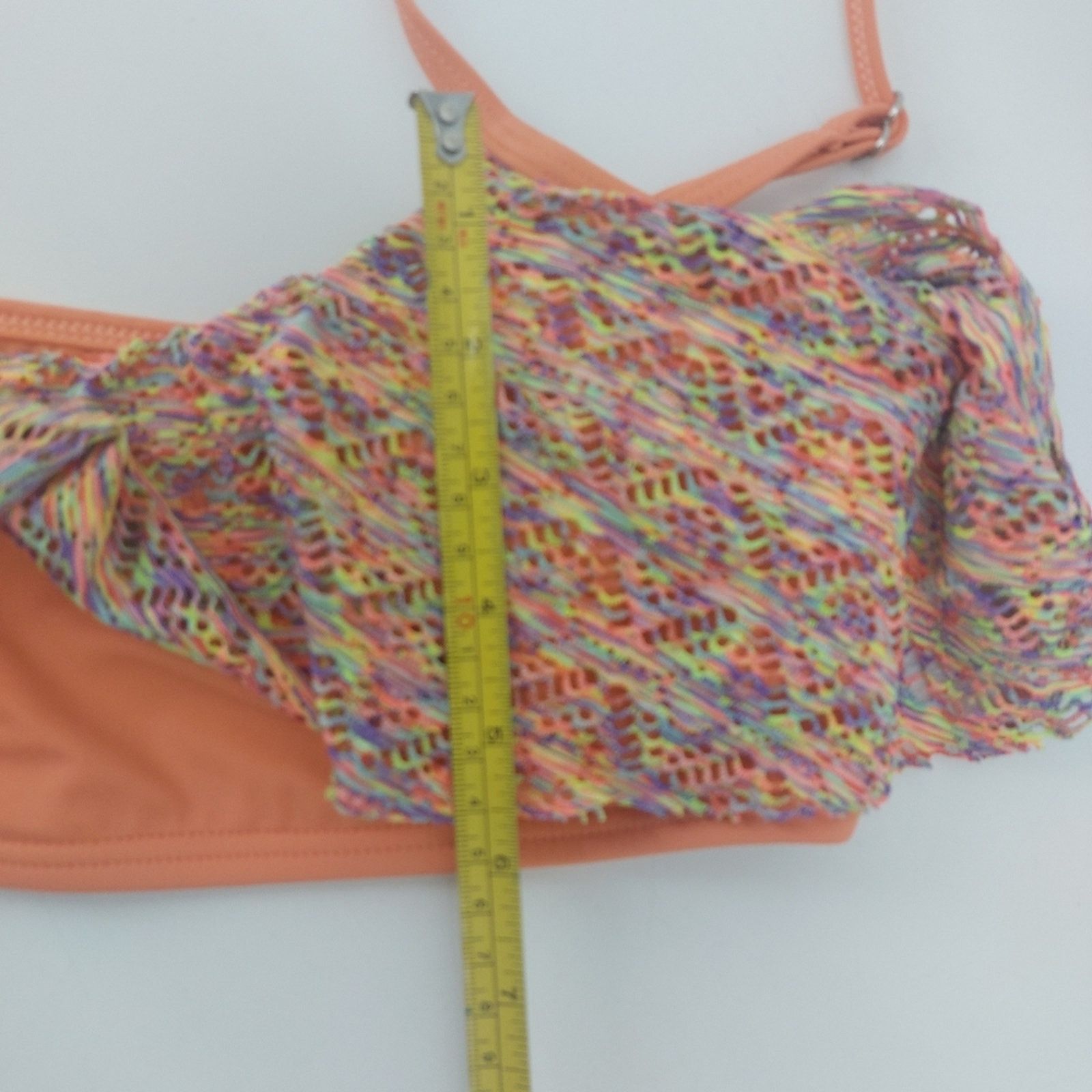 REEF Reef Women's Large Y2K Bikini Top Orange Multicolored Pool Size L / US 10 / IT 46 - 7 Thumbnail