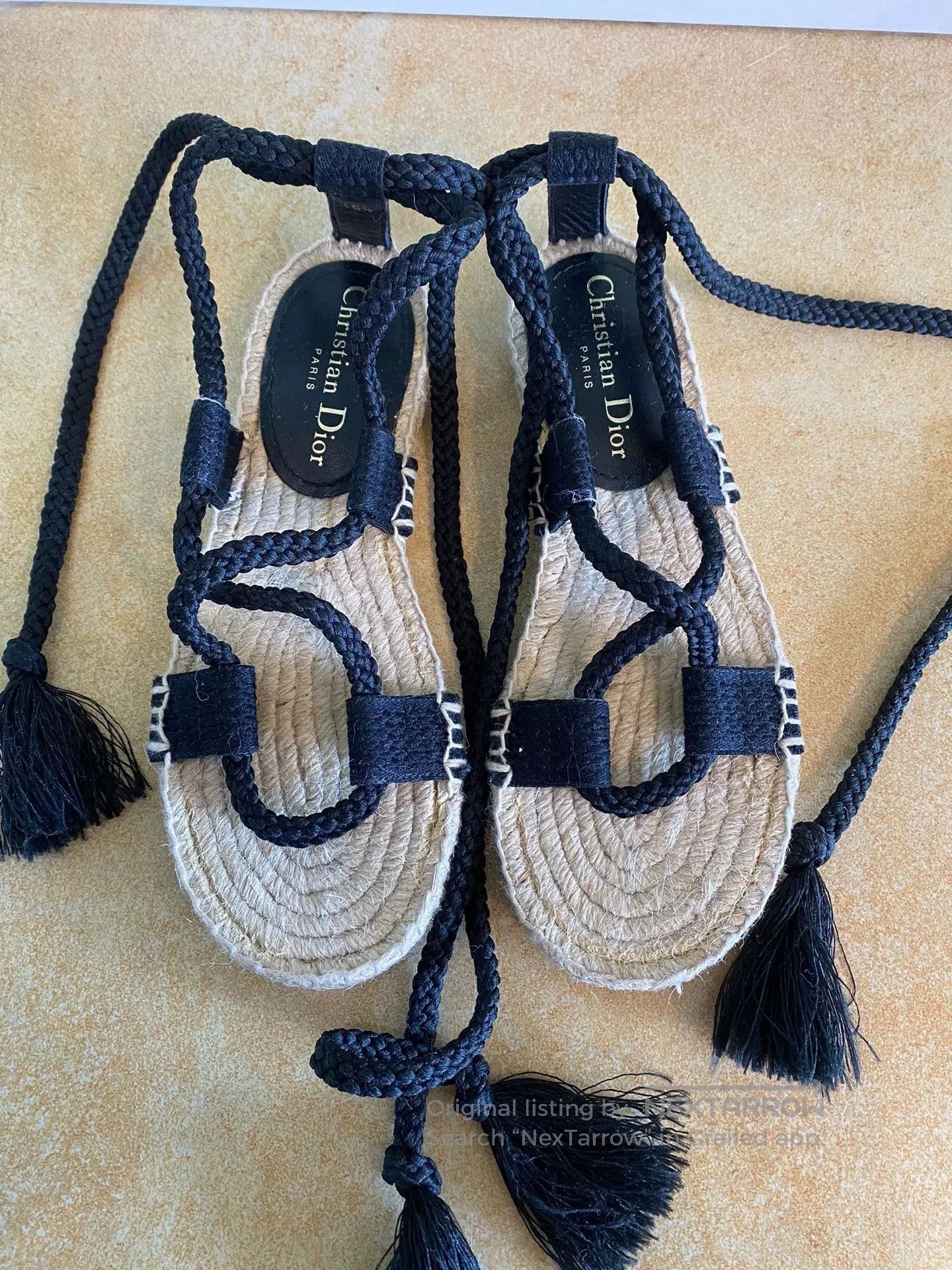 Dior Dior Woven Straw Sandal Espadrille. Size US 4.5 / IT 34.5 - 2 Thumbnail