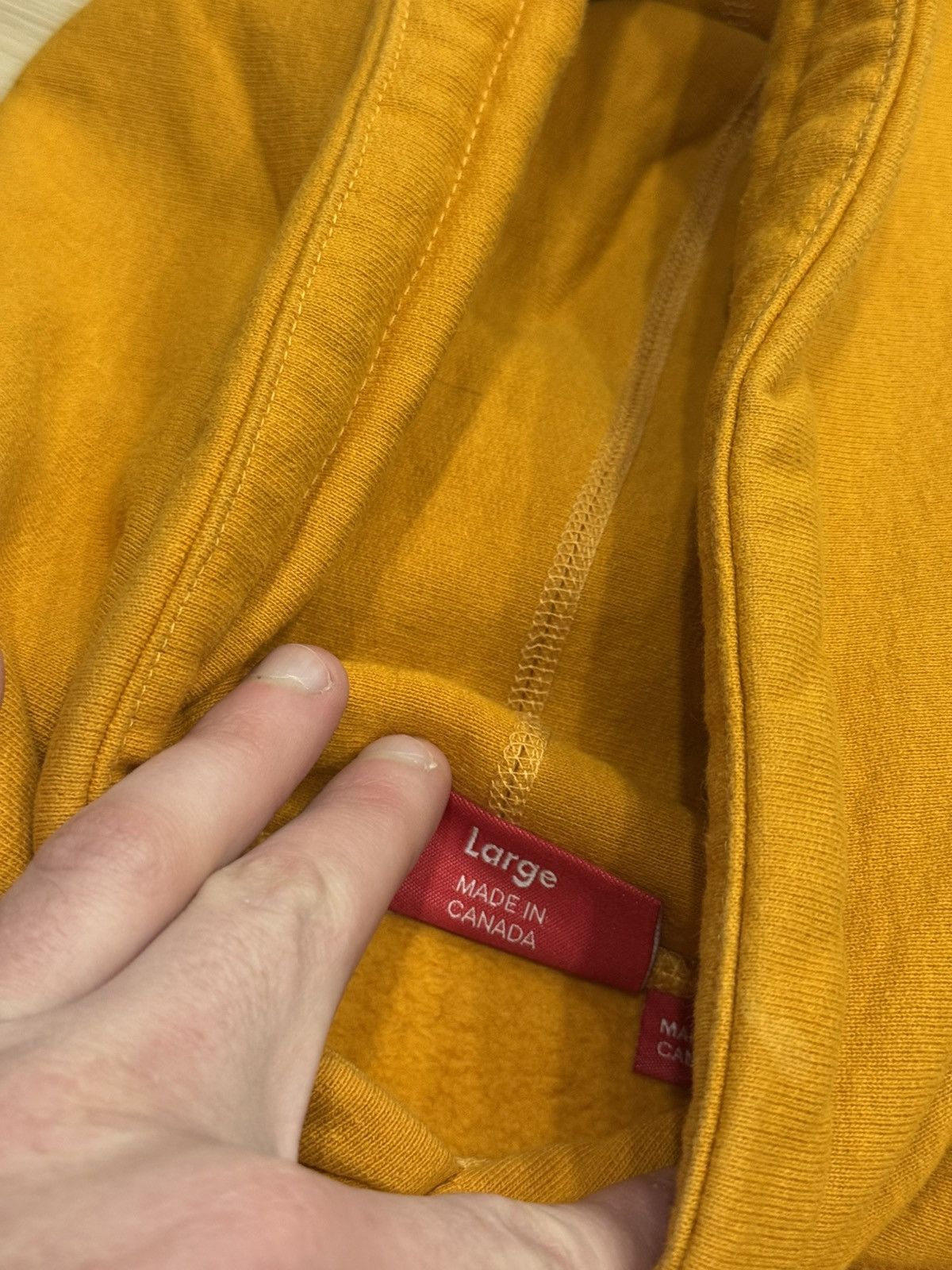 Supreme Supreme FW11 Mustard Box Logo Hoodie Size US L / EU 52-54 / 3 - 10 Thumbnail
