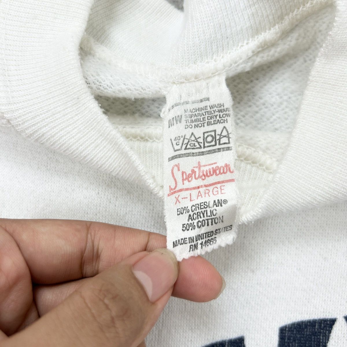 Vintage 1980s Wording Sweatshirt Size US L / EU 52-54 / 3 - 10 Thumbnail
