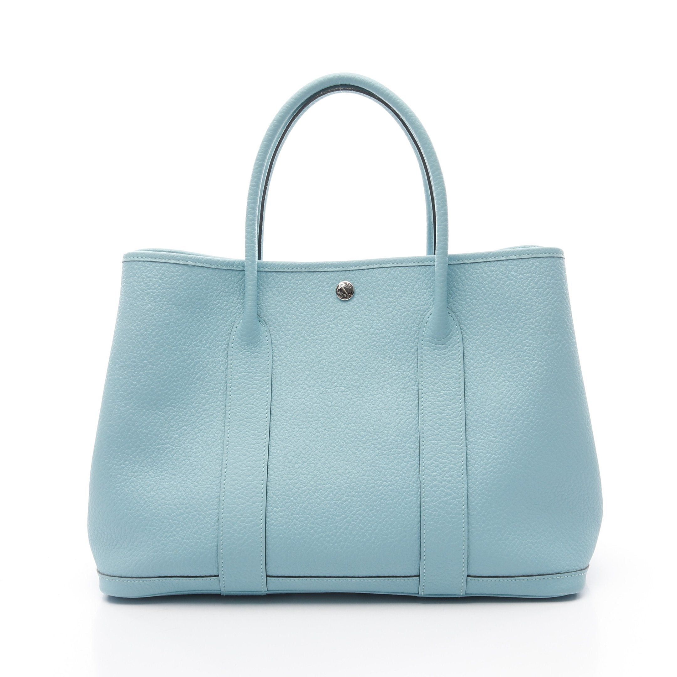 Hermes Hermes Garden Party Pm Blue Atoll Handbag Tote Bag Vash Country Turquoise Silver Hardware T Stamp Size ONE SIZE - 1 Thumbnail