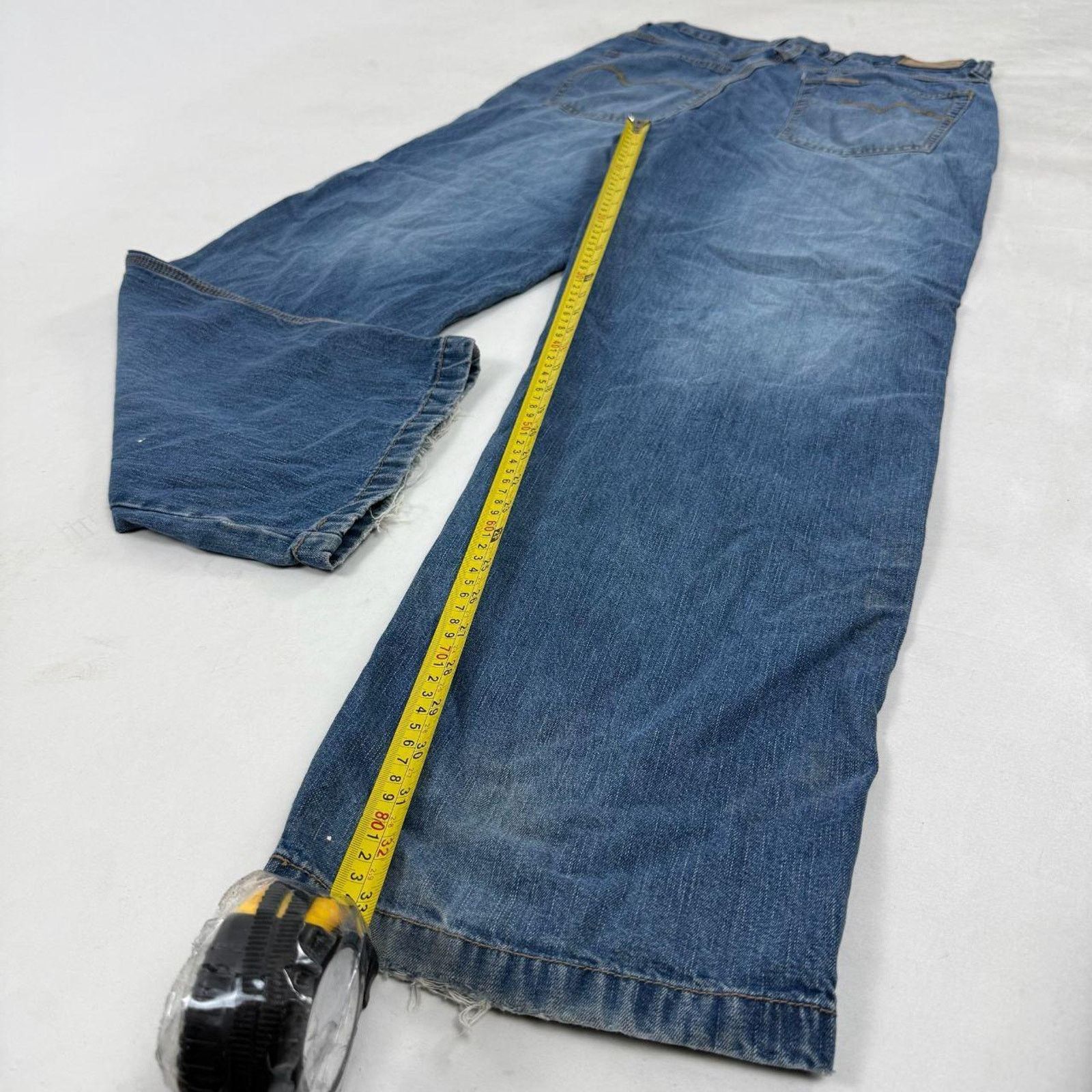 Diesel × Japanese Brand × Vintage Vintage y2k archive faded stonewash baggy cyber rare jeans Size US 34 / EU 50 - 3 Thumbnail