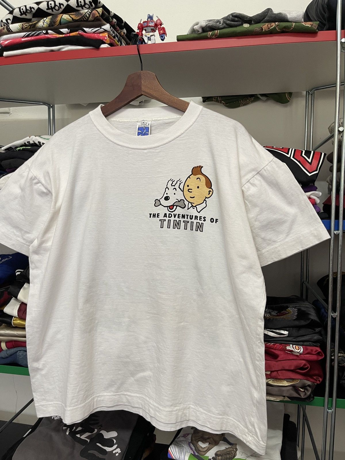 Vintage Vintage 90s The adventures of Tintin Red Rackhams Treasure Size US L / EU 52-54 / 3 - 7 Thumbnail