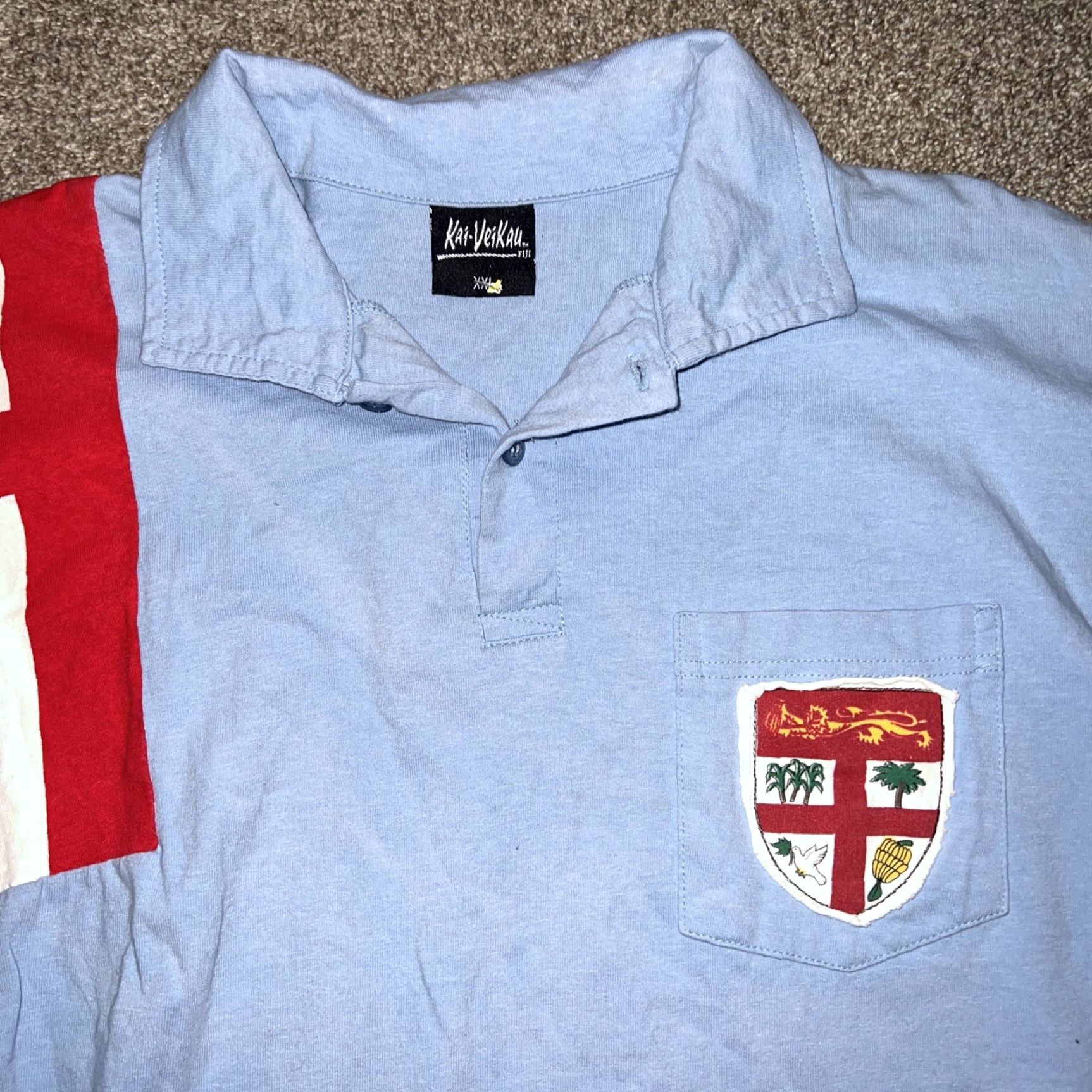 Vintage VINTAGE Kai Veikau Flag Polo Shirt Mens 2XL Blue Flag Polo Shirt Mens 2XL VINTAGE Kai Veikau British Flag Polo Shirt Mens 2XL Blue Size US XXL / EU 58 / 5 - 2 Thumbnail