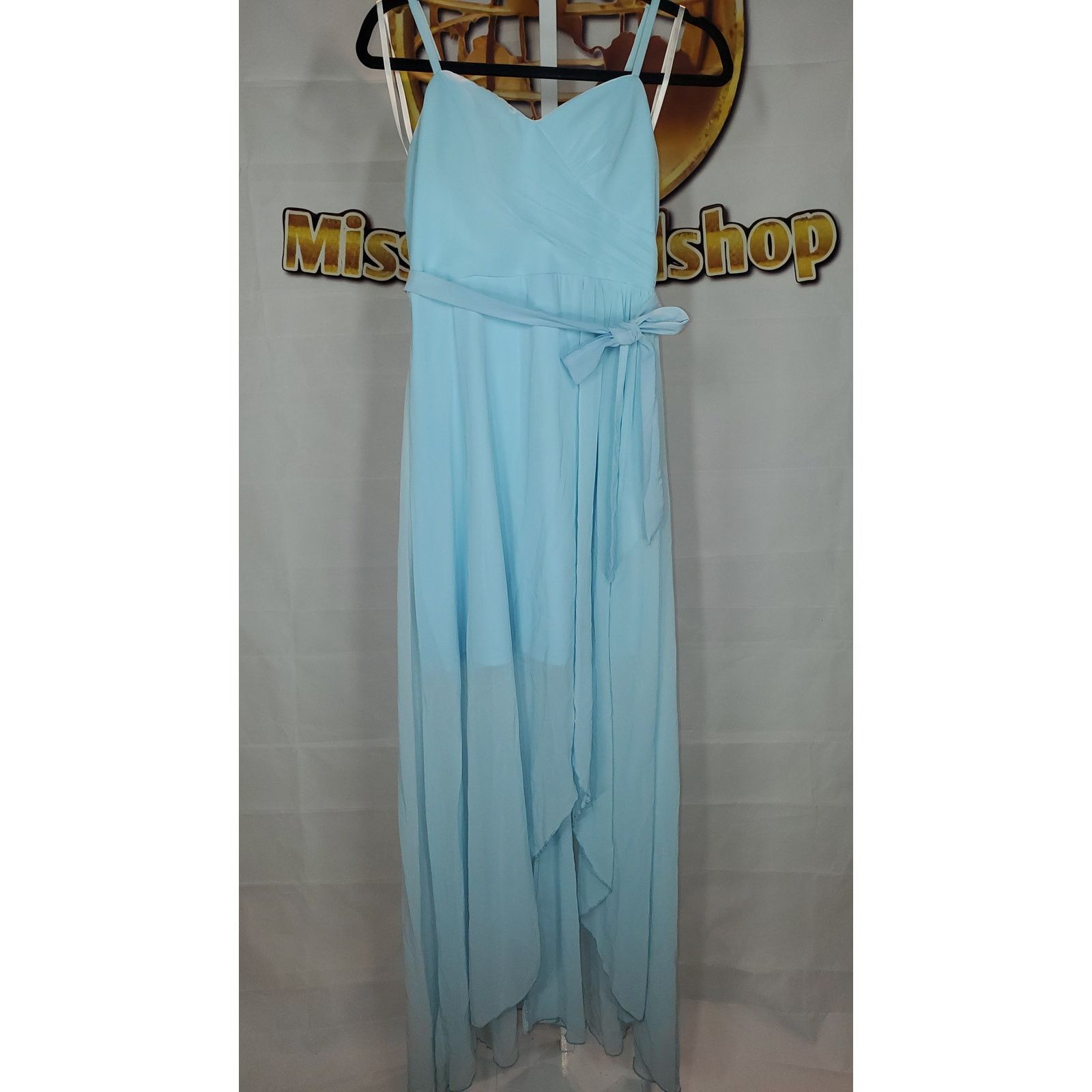 Shein Shein Light Blue Chiffon HighLow Maxi Dress w/ Belt Size M Size M / US 6-8 / IT 42-44 - 7 Thumbnail