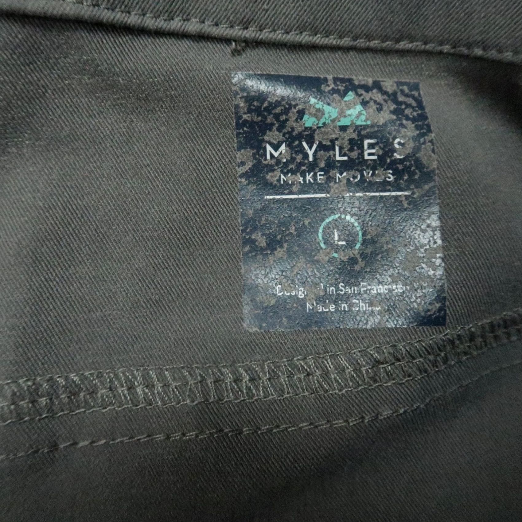 Vintage Myles Pants Mens Large Gray Performance 5 Pocket Technical Fabric Stretch 34x32 Pants Chino Athletic 5-Pocket Mens Size US 33 - 4 Thumbnail