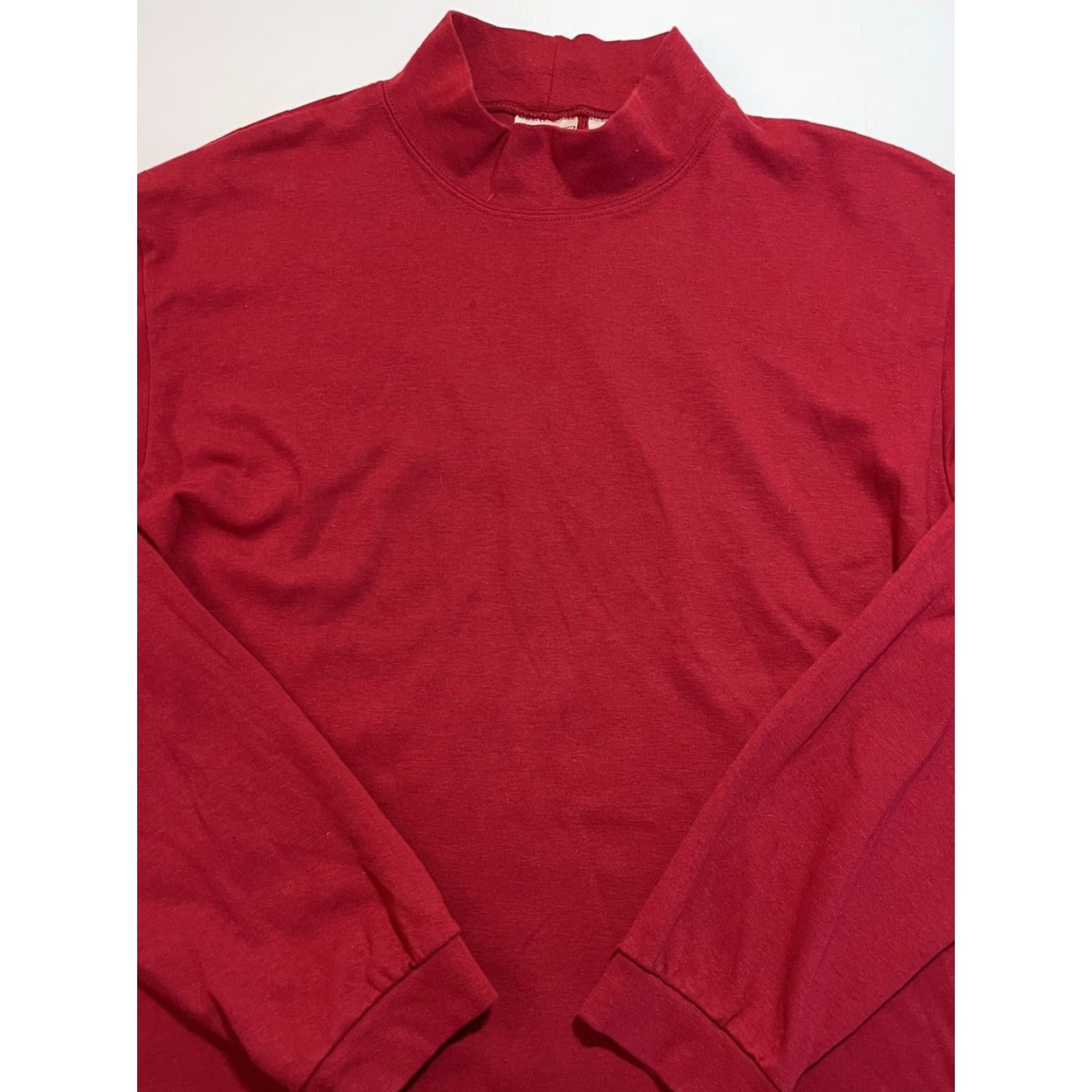 Vintage VINTAGE L.L. Bean Outdoor Shirt Mens Long Sleeve Mock Neck Pullover L Red 90s USA Size US L / EU 52-54 / 3 - 2 Thumbnail