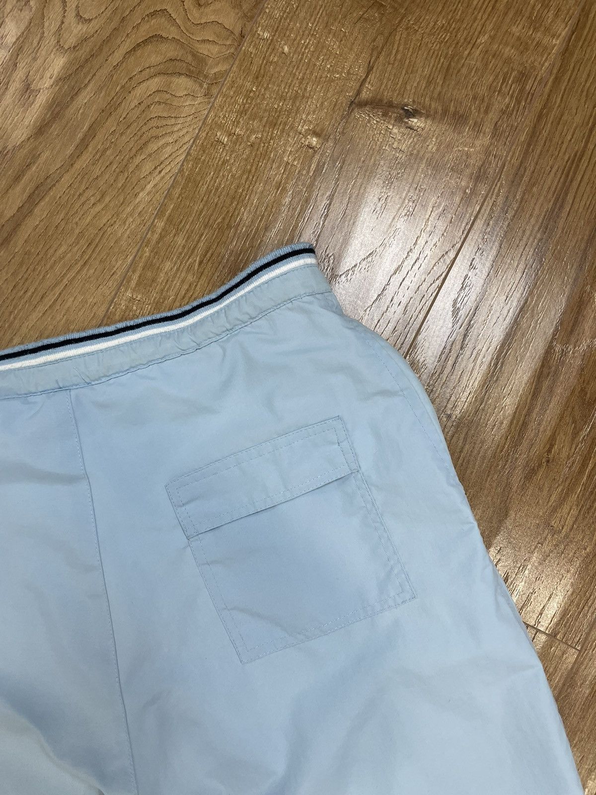 Nike × Vintage Vintage Nike 90’s Y2K Style Nylon Drill Blue Track Pants Size 27" / US 4 / IT 40 - 20 Thumbnail