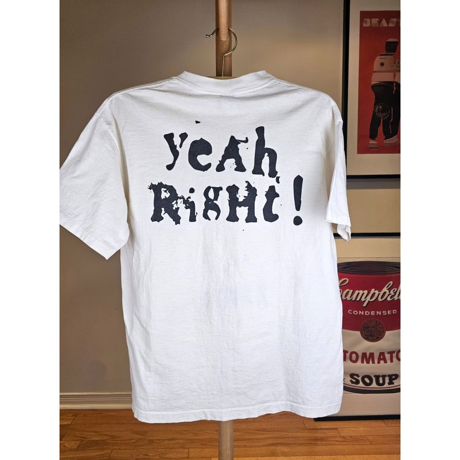 Vintage VINTAGE Warner Bros. TAZ IT'S JUST A GAME T-SHIRT SZ L White Cotton Short Sleeve Round Neck Mens 1996 2 SIDE PRINTS 21 INCH 28 INCH Size US L / EU 52-54 / 3 - 8 Thumbnail