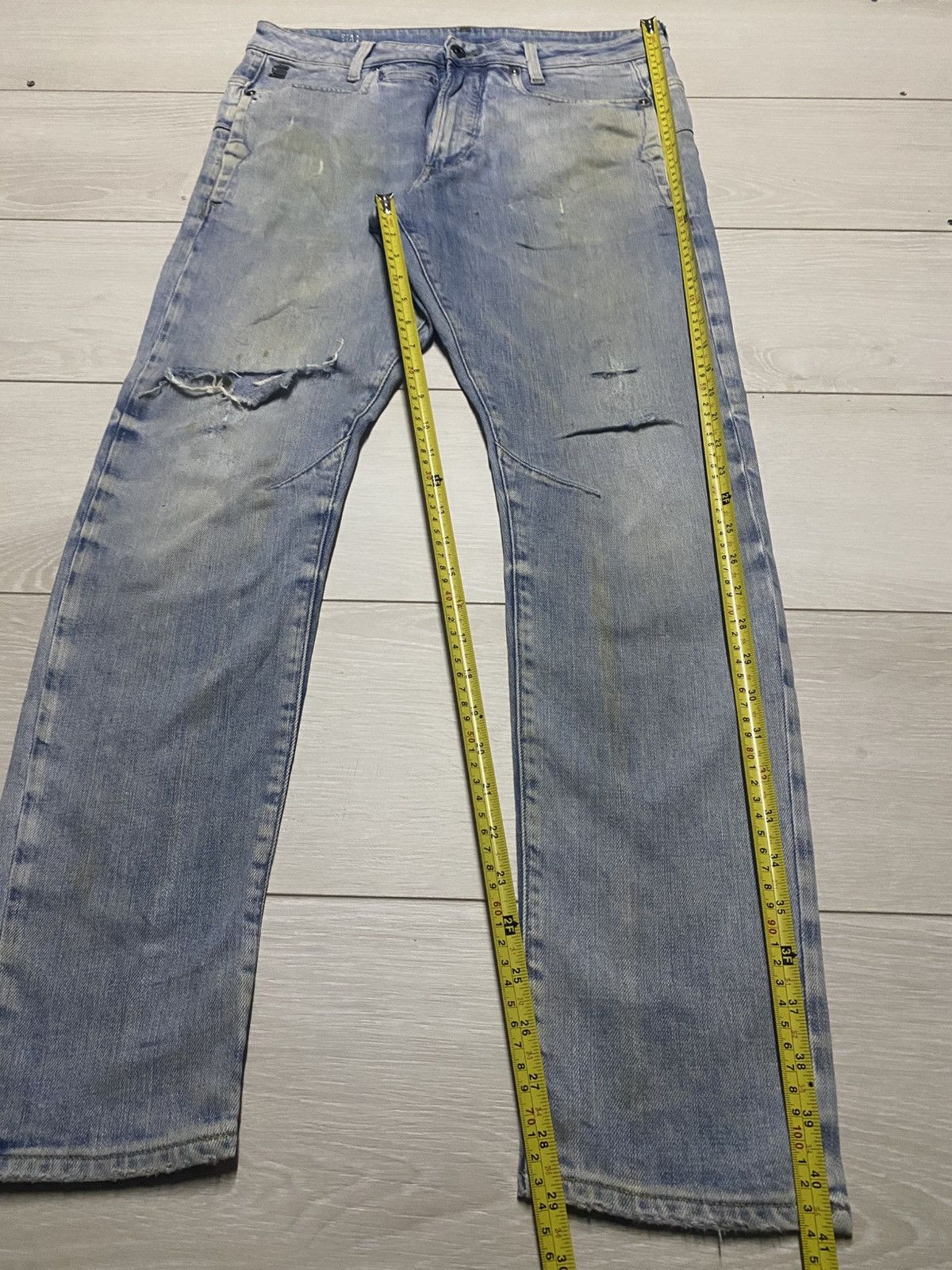 G-Star Vintage G star Raw Curve Leg Grunge Slim Fit Jeans Size US 32 / EU 48 - 14 Thumbnail