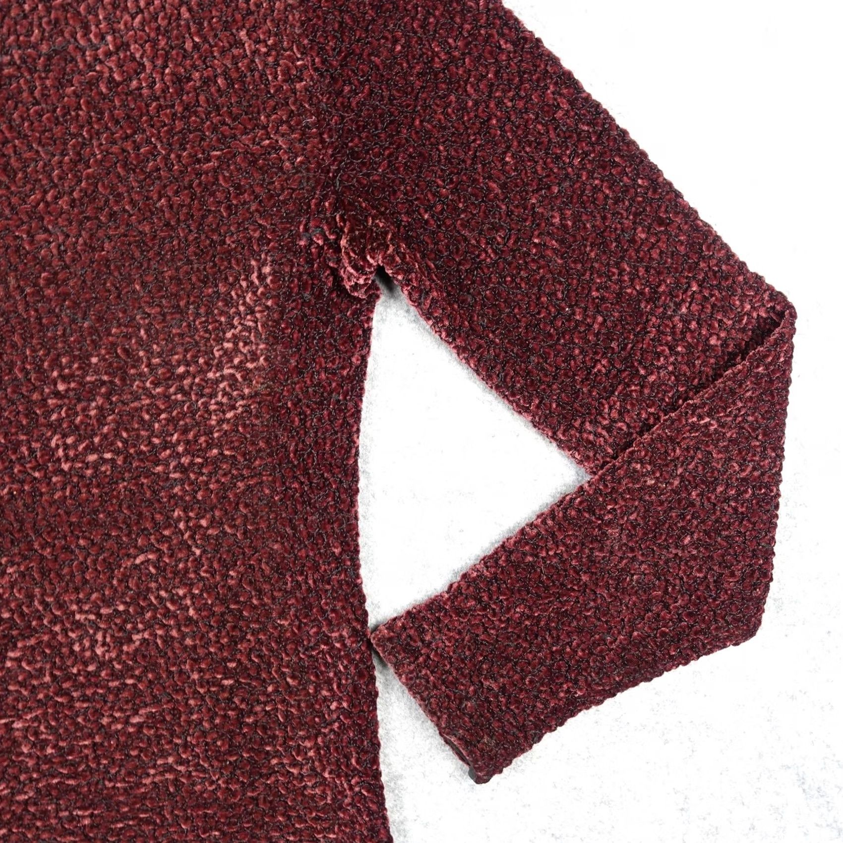 Velvet VINTAGE Harriet Selwyn Sweater Womens Medium Red Textured Velvet Pullover Top VT Size M / US 6-8 / IT 42-44 - 3 Thumbnail