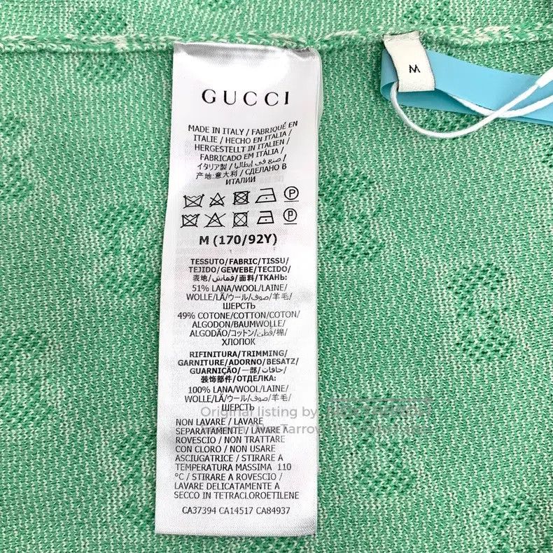 Gucci Gucci Green logo jacquard full-print cotton round-neck sho Size M / US 6-8 / IT 42-44 - 6 Thumbnail