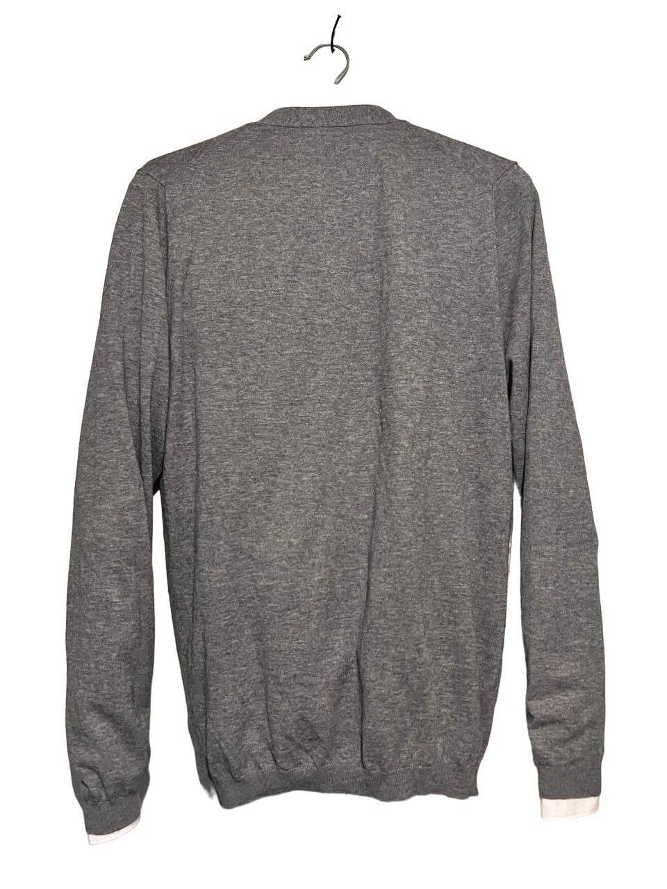 Suitsupply SUITSUPPLY Cotton Cashmere Grey V-Neck Cardigan Size US S / EU 44-46 / 1 - 7 Thumbnail