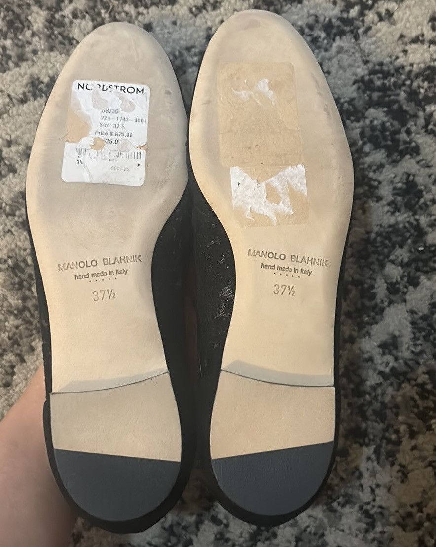 Manolo Blahnik MANOLO BLAHNIK Verizzo 10 Lace Flat size 37.5 Size US 7.5 / IT 37.5 - 3 Thumbnail