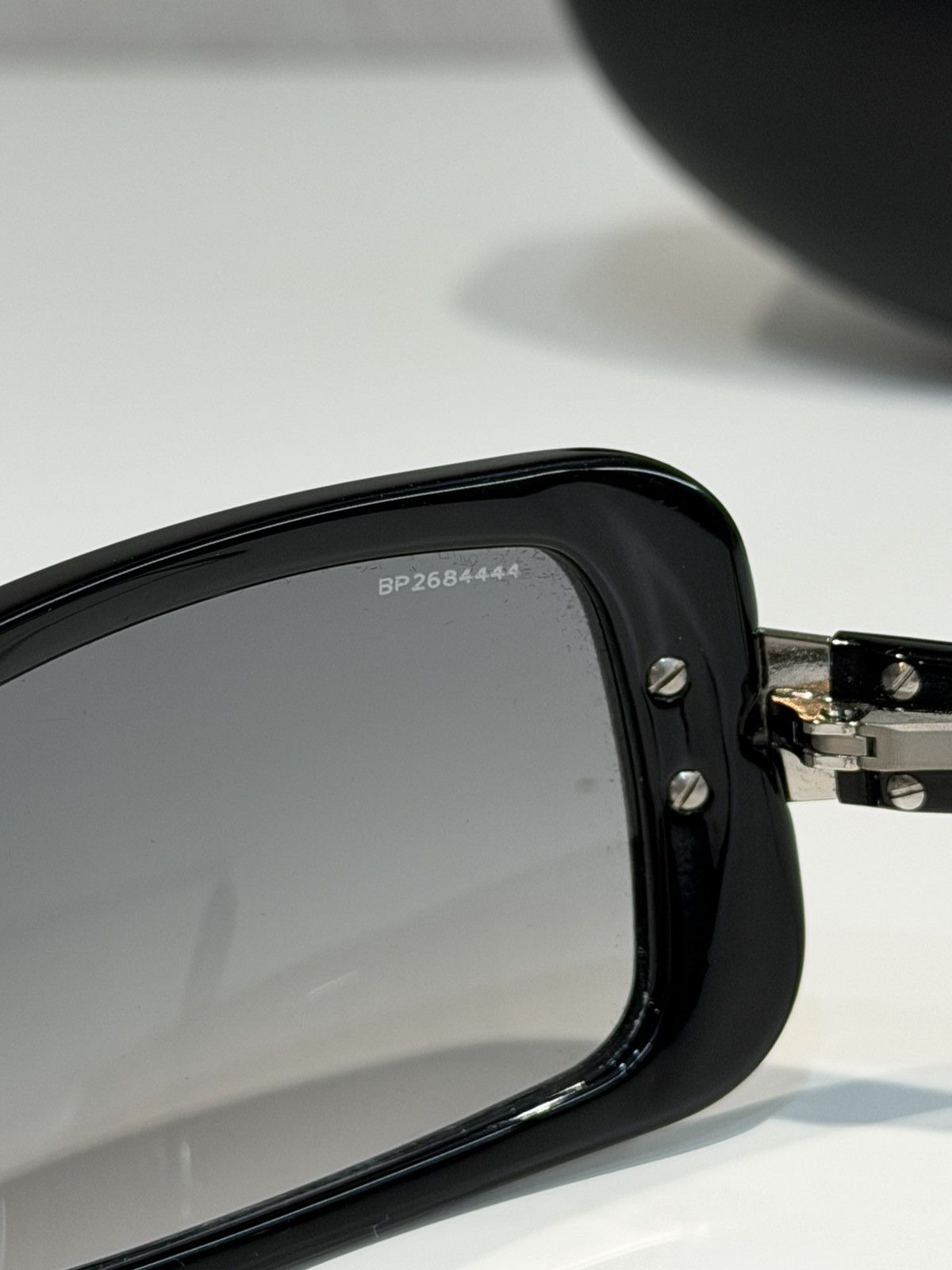 Prada PRADA Wrap Logo Sunglasses SPR23G Runway Black Silver Size ONE SIZE - 10 Thumbnail
