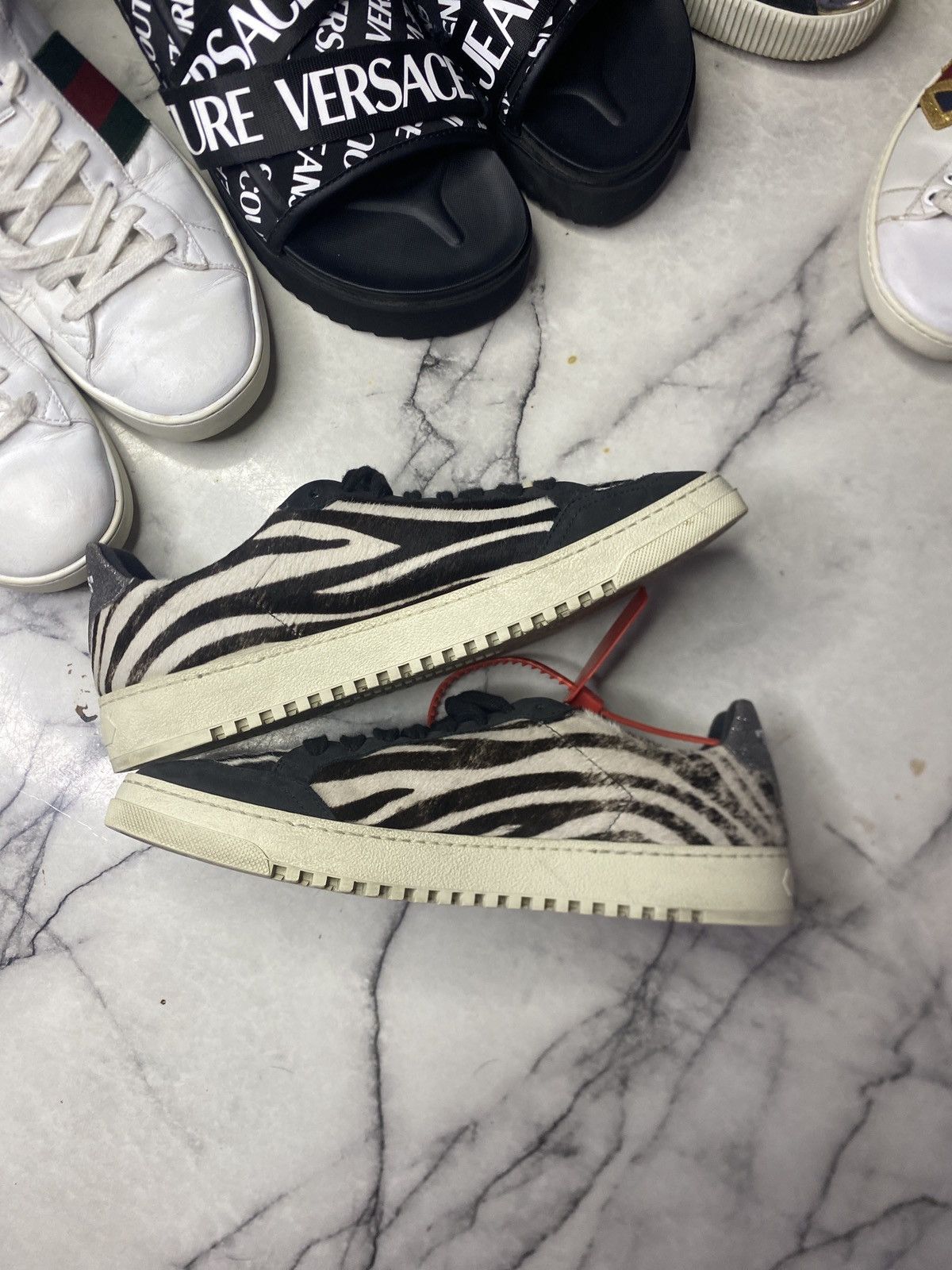 Off-White Off white vulcanized zebra/glitter Size US 9 / IT 39 - 5 Thumbnail
