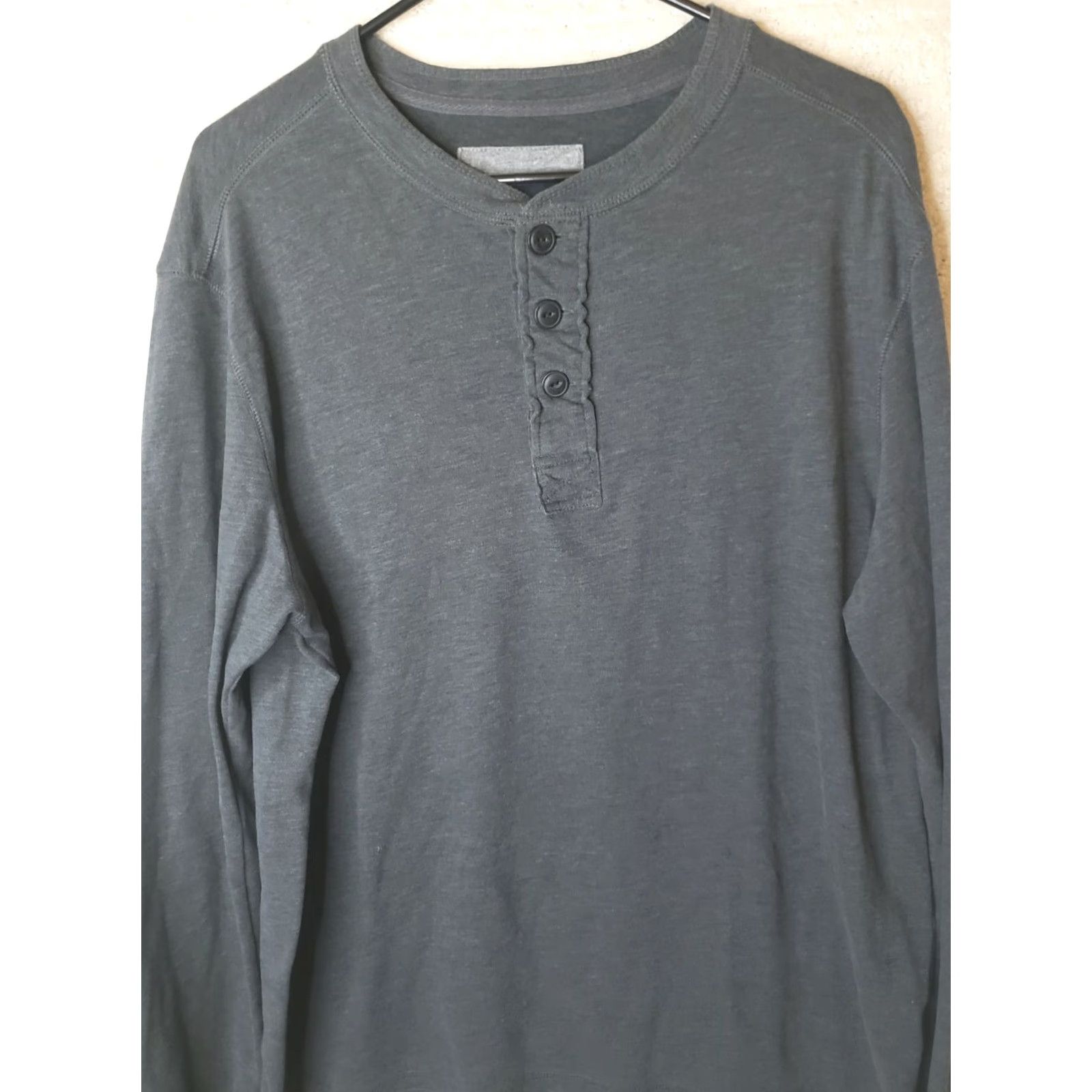 Vintage St. John's Bay Shirt Mens L Gray Long Sleeve Henley T Shirt Size US L / EU 52-54 / 3 - 2 Thumbnail