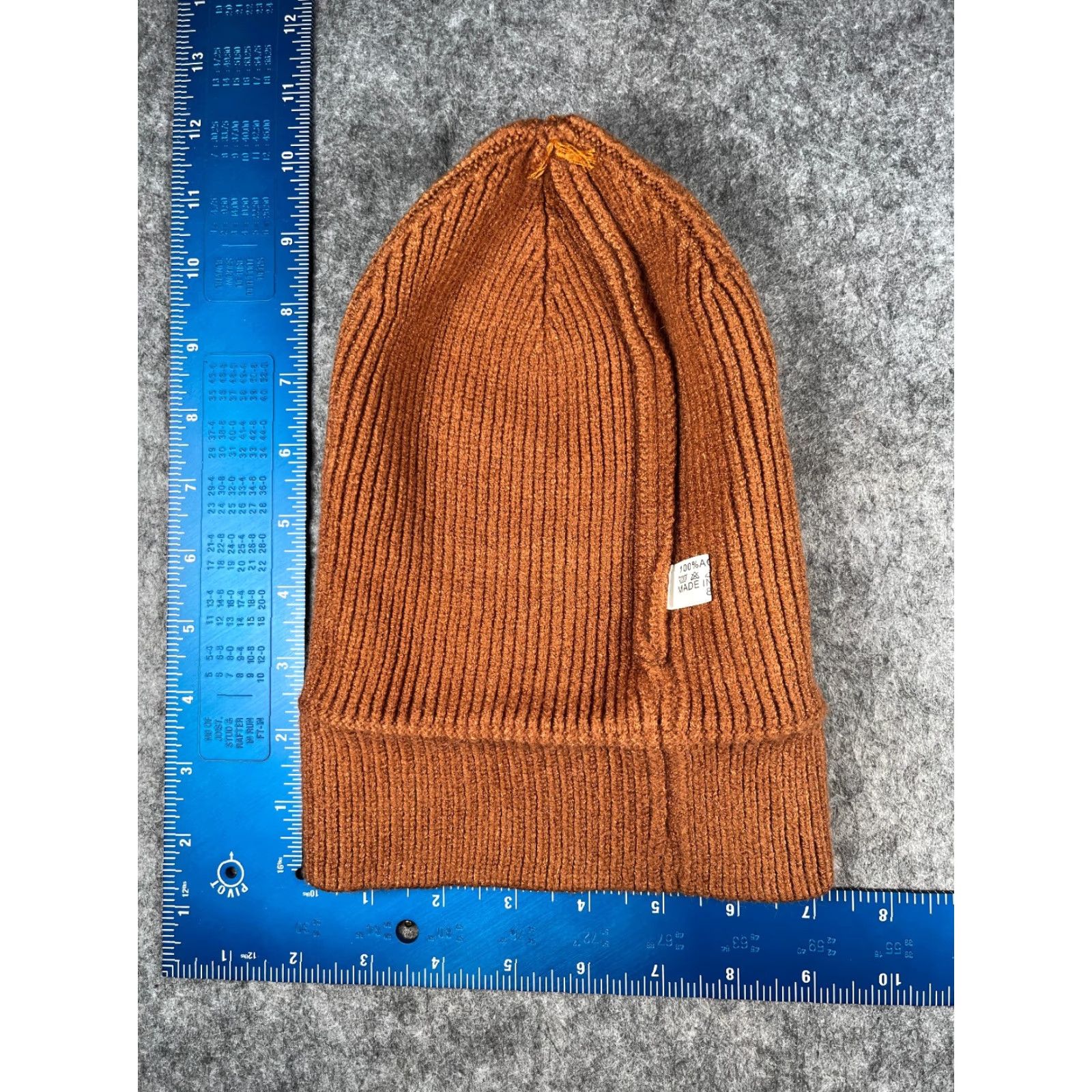 Vintage Freedom Beanie Toque Adult One Size Brown Ribbed Knit 100% Acrylic Cuffed Ski Hat Size ONE SIZE - 5 Thumbnail