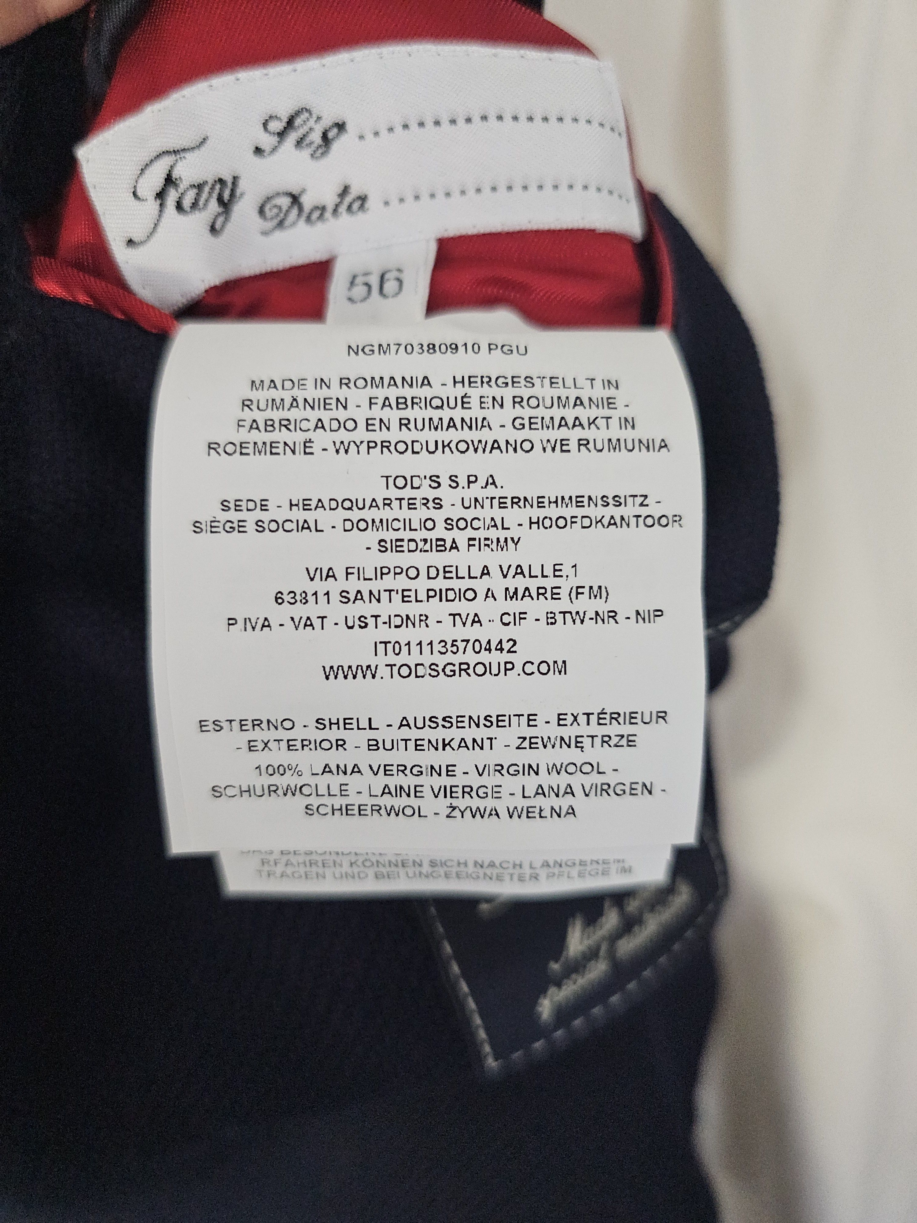Fay NWT Fay Wool Blazer Unlined Size 56 Navy Size 46R - 10 Thumbnail