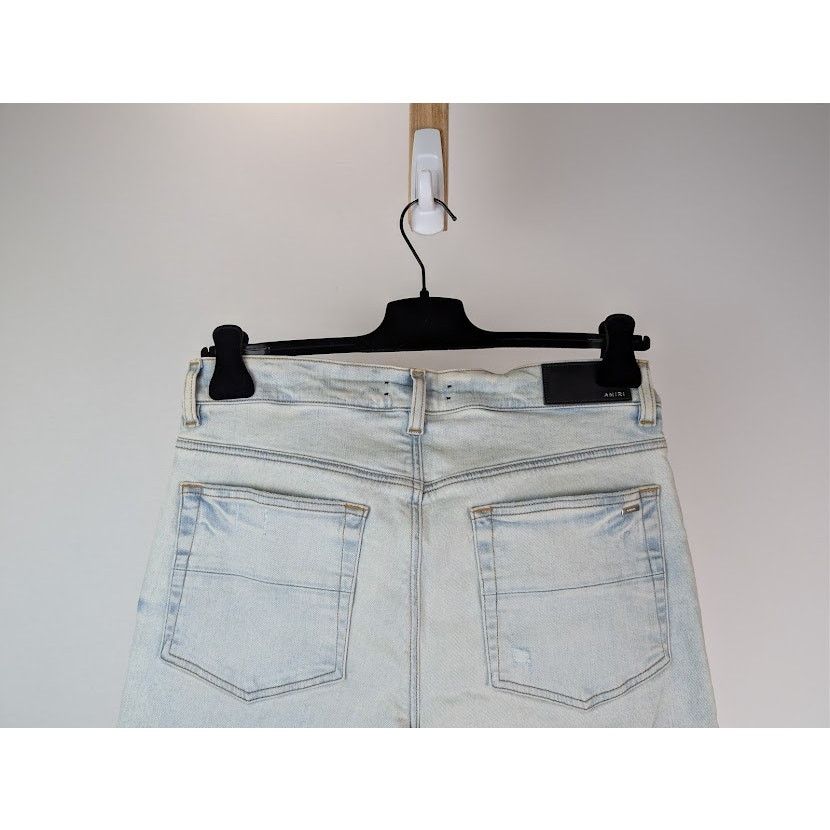 Amiri o1rshd1 MX1 Suede Denim Jeans in Medium Indigo Size US 32 / EU 48 - 14 Thumbnail