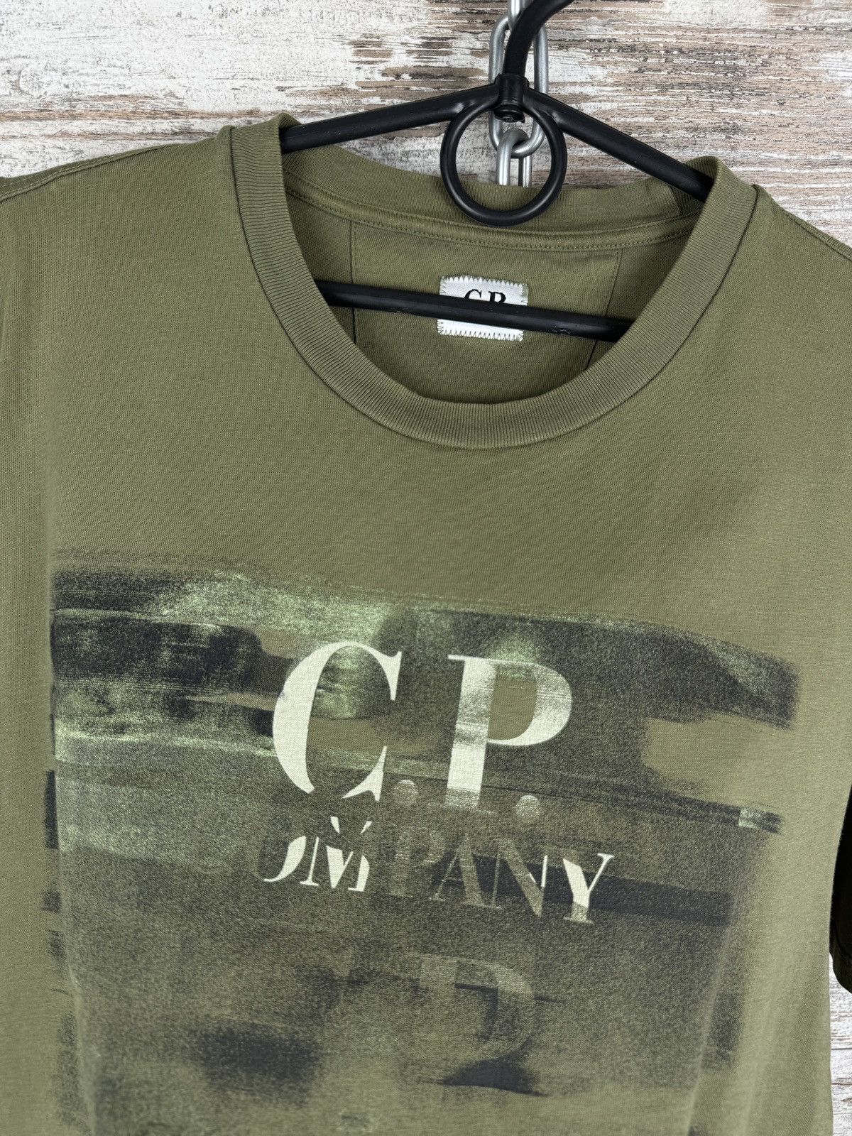 C.P. Company Mens Vintage C.P. Company t-shirt big logo tee green Size US M / EU 48-50 / 2 - 4 Thumbnail