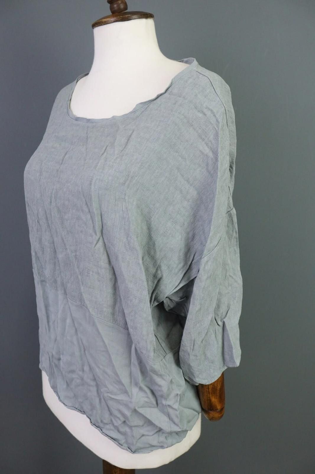 Designer Transit Par Such Gray 3/4 Sleeve Relaxed Top Blouse Size 5 Size M / US 6-8 / IT 42-44 - 5 Thumbnail