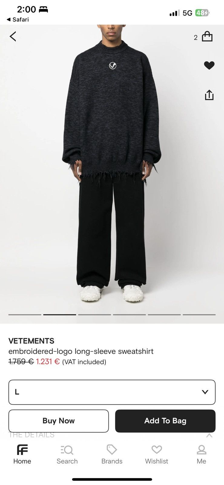 Vetements Vetements merino wool jumper Size US S / EU 44-46 / 1 - 9 Thumbnail