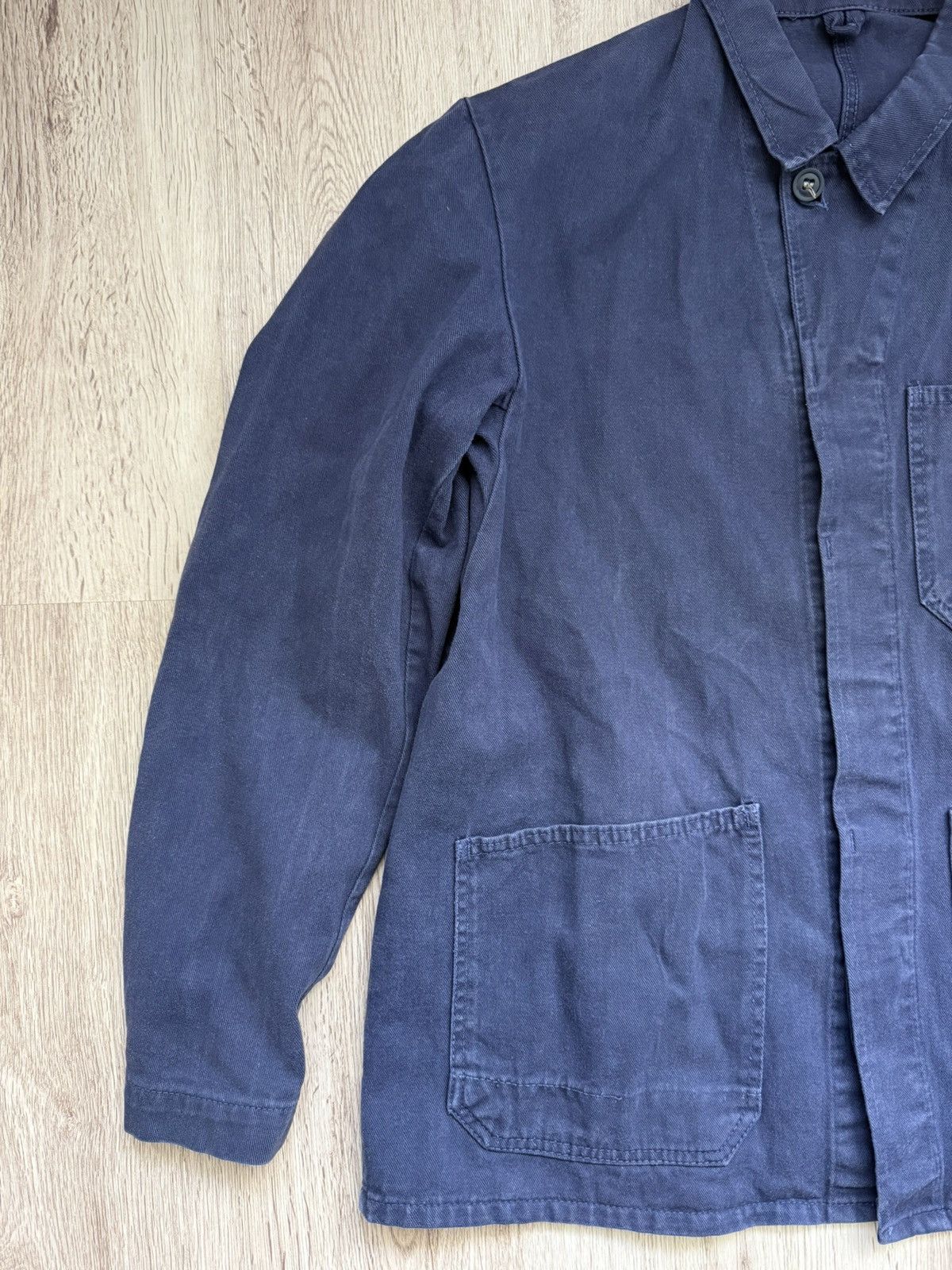 Other Vintage Worker Chore Jacket Blue Workwear French Style Size US M / EU 48-50 / 2 - 3 Thumbnail