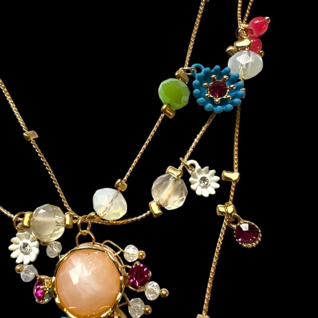 Betsey Johnson BETSY JOHNSON Jewelry Gold Pjnk Blue Green Sequin Rhinestone Size ONE SIZE - 6 Thumbnail