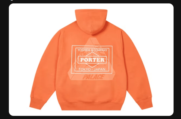 Palace Porter Yoshida Co Palace Porter Logo Hood Orange Large Grailed