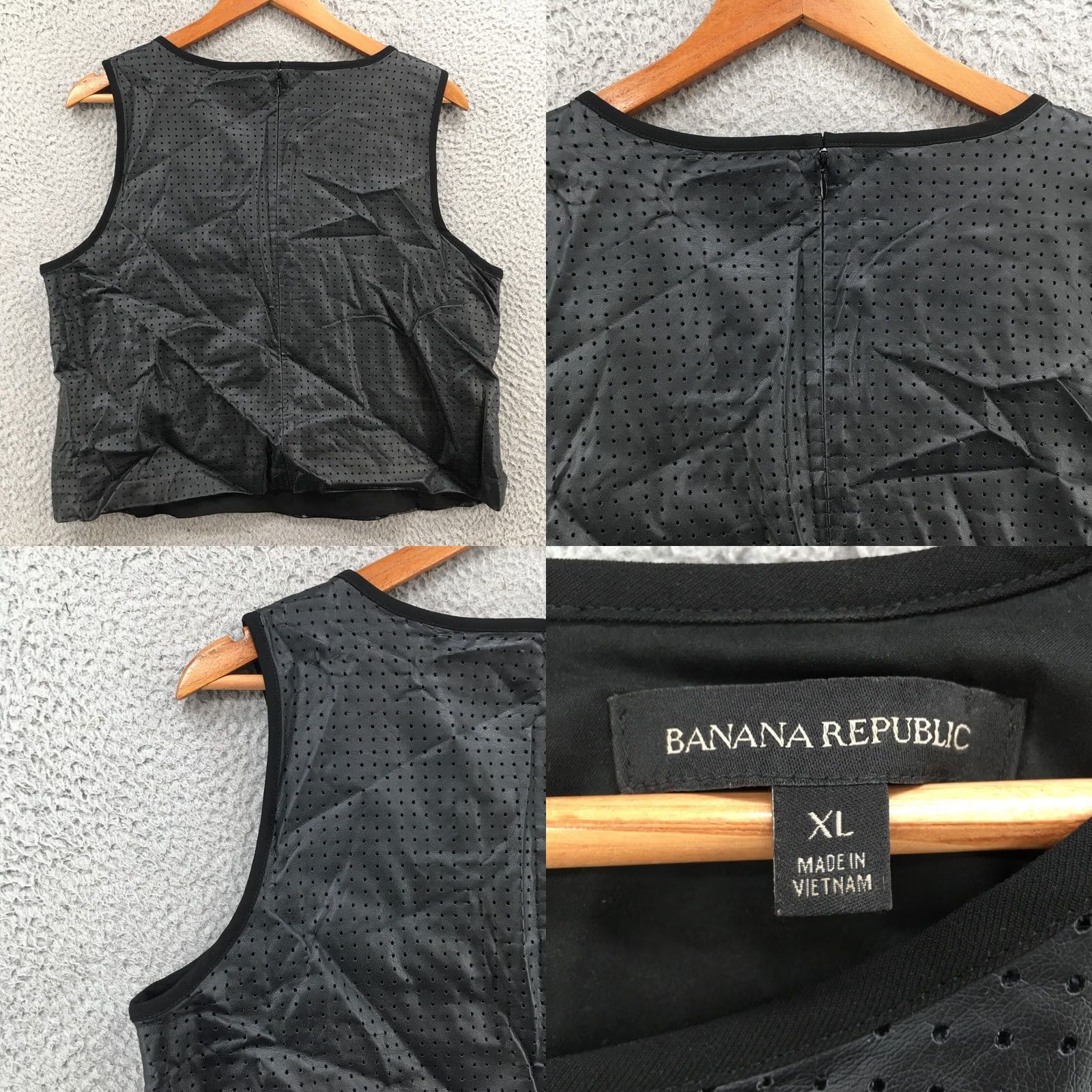 Banana Republic Banana Republic Tank Top Womens XL Black Mech Back Zip Sleeveless Round Neck Size XL / US 12-14 / IT 48-50 - 8 Thumbnail