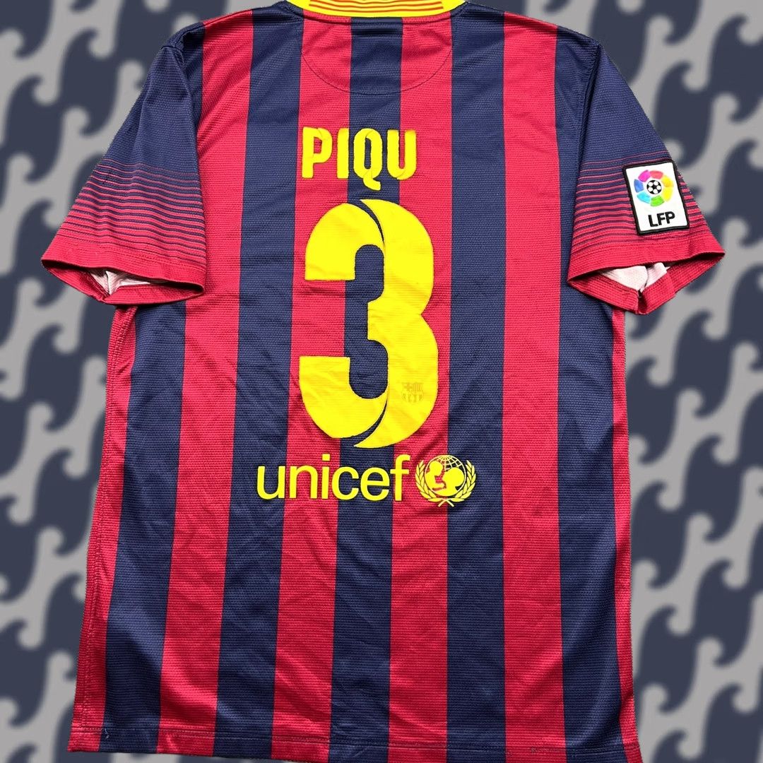 Nike Nike Barcelona 2013 2014 Home Pique Mens Football Jersey Shirt Small Adults Size US S / EU 44-46 / 1 - 1 Thumbnail