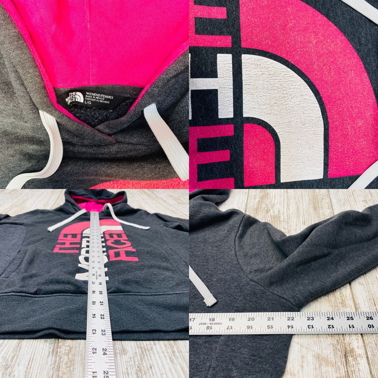 The North Face VINTAGE The North Face Womens Large Hoodie Breast Cancer Awareness Collabe 7543 Size L / US 10 / IT 46 - 8 Thumbnail