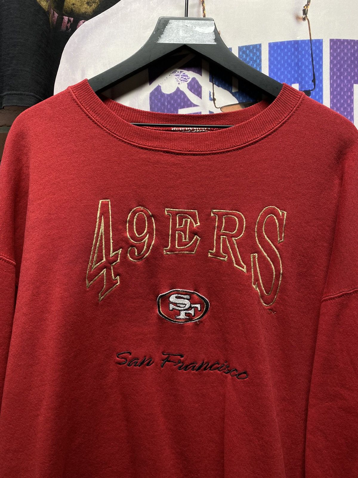 NFL 90’s Vintage 49ers Embroidered Red Crewneck Large Size US XL / EU 56 / 4 - 2 Thumbnail