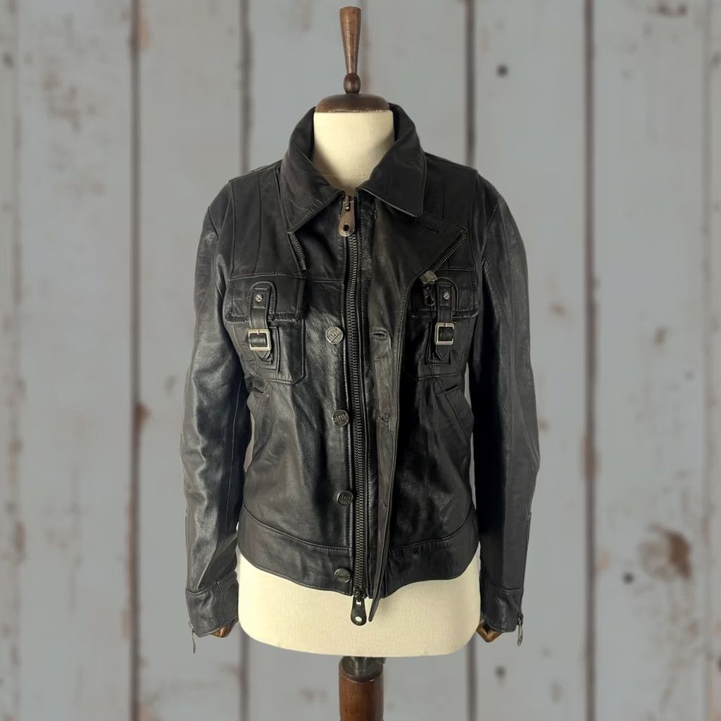 Vera Pelle VINTAGE Vera Pelle Leather Jacket Womens M Black Long Sleeve Zipper Full Zip Jacket` Size M / US 6-8 / IT 42-44 - 1 Thumbnail