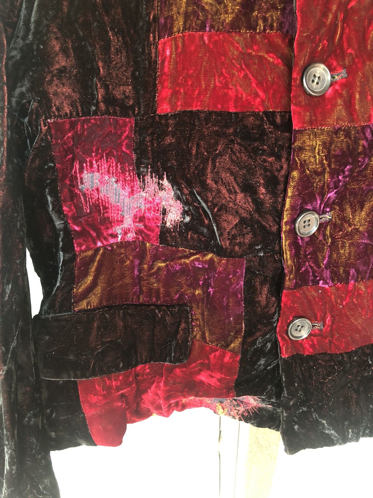 Comme des Garcons Vintage 90’s Comme Des Garçons Velvet Viscose Rayon Jacket Size M / US 6-8 / IT 42-44 - 4 Thumbnail