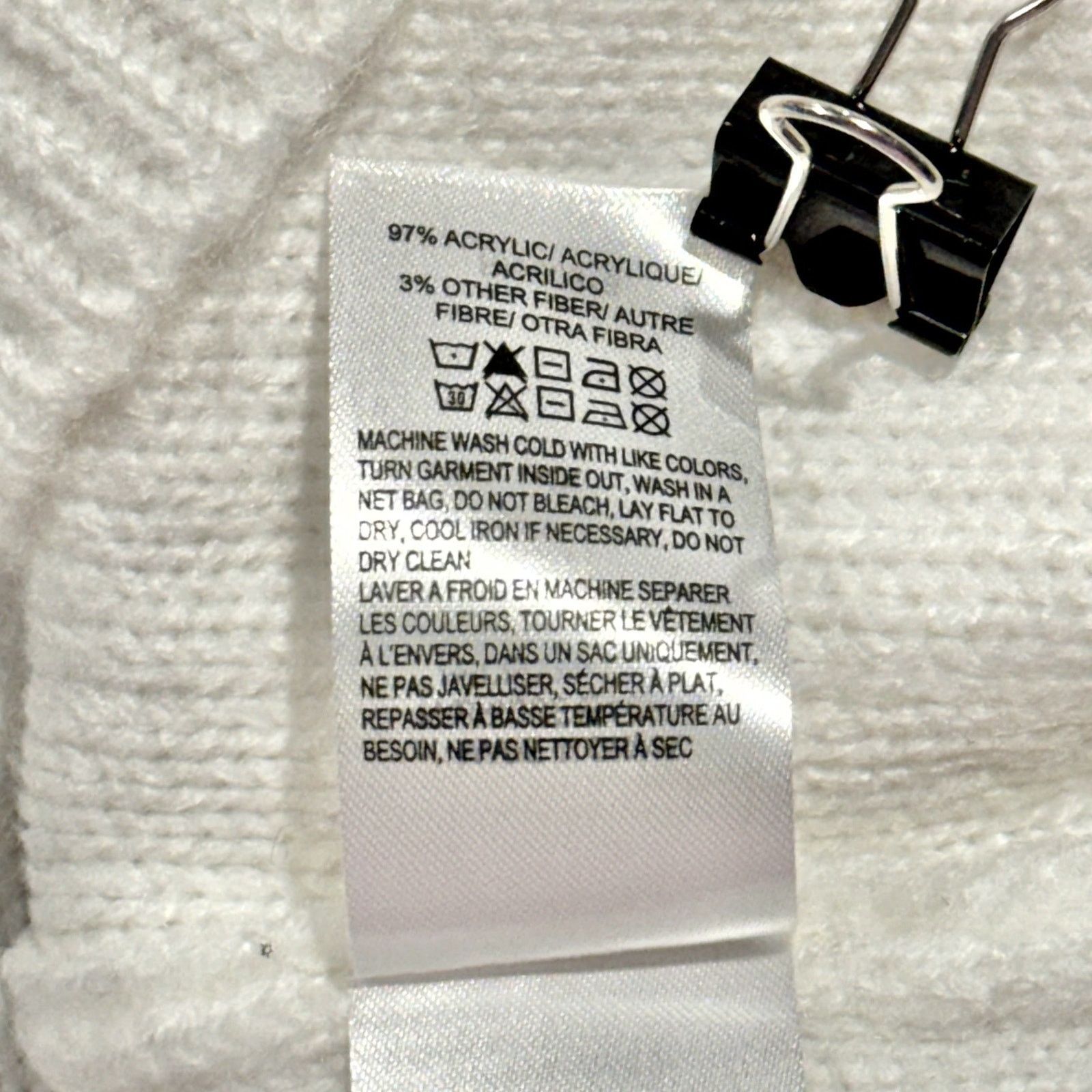 Lucky Brand NEW Lucky Brand Sweater Heart Stud Crewneck White Plus 1X Size XXL / US 16-18 / IT 52-54 - 5 Thumbnail