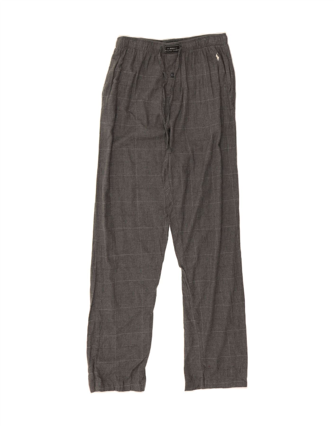 Polo Ralph Lauren Mens Straight Casual Trousers Small W32 L30 Grey Check Size US 30 / EU 46 - 1 Thumbnail