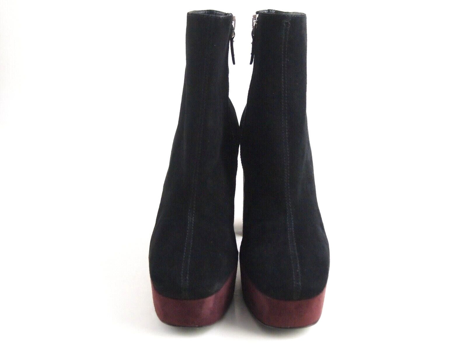 Designer Roberto Festa Platform Boots Black Suede Womens US 8 EU 38 Size US 8 / IT 38 - 3 Thumbnail