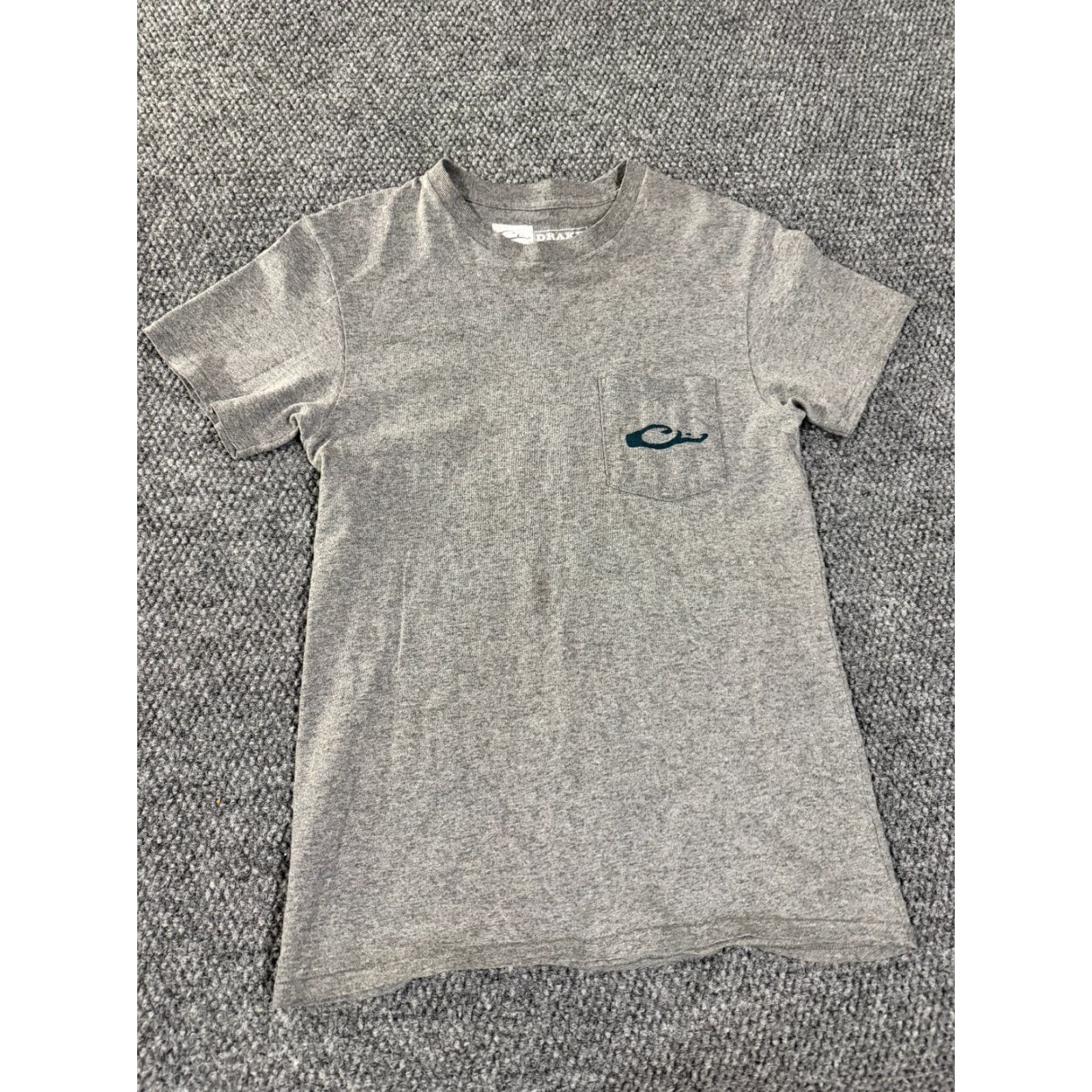 Vintage Drake Waterfowl Systems T-Shirt Mens Small Gray Short Sleeve Pocket Waterfowl Hunting Dog Graphic Size US S / EU 44-46 / 1 - 2 Thumbnail