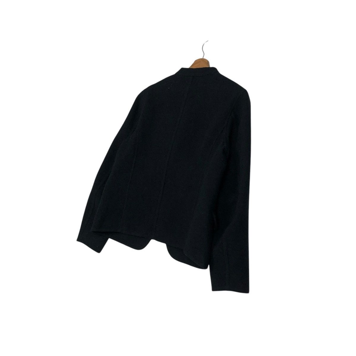 Jil Sander 🔥RICH BLACK CROPPED WOOL JACKET BIKER JILL SANDER J+ UNIQLO Size L / US 10 / IT 46 - 12 Thumbnail